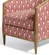 Annalee Ghini Feathers Linen Armchair - Red Garnet