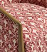 Annalee Ghini Feathers Linen Armchair - Red Garnet