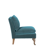 Apadana Velvet Armless Chair - Air Force Blue