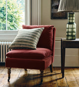 Apadana Velvet Armless Chair - Blood Orange