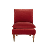 Apadana Velvet Armless Chair - Blood Orange