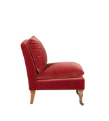 Apadana Velvet Armless Chair - Blood Orange