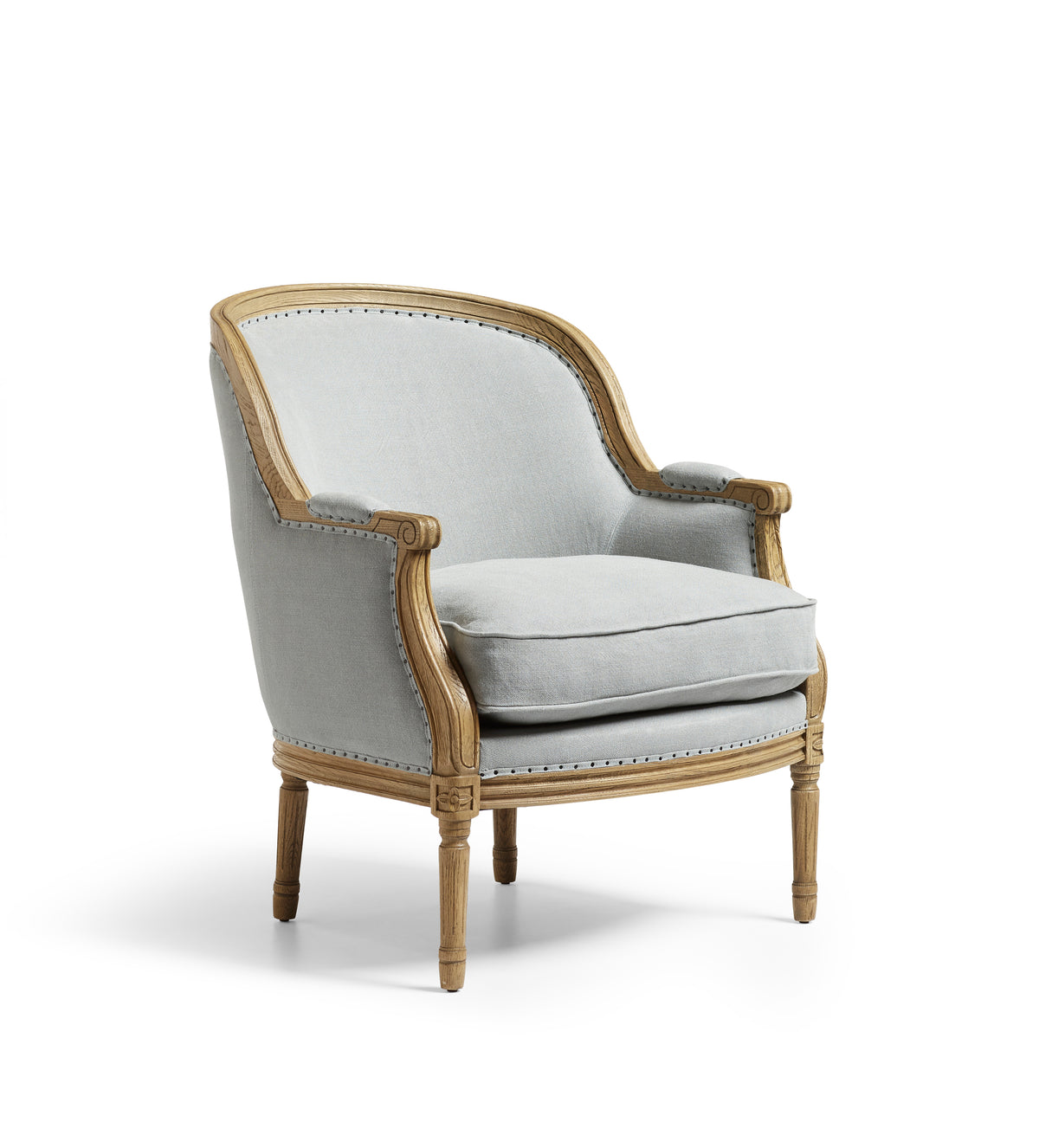 Arbre Linen Armchair - Ice Blue