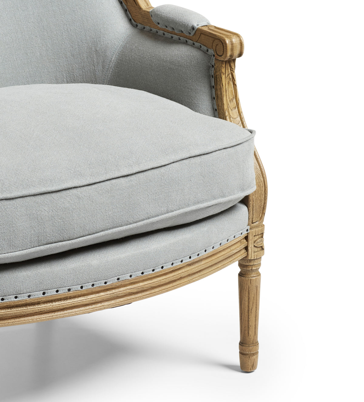 Arbre Linen Armchair - Ice Blue