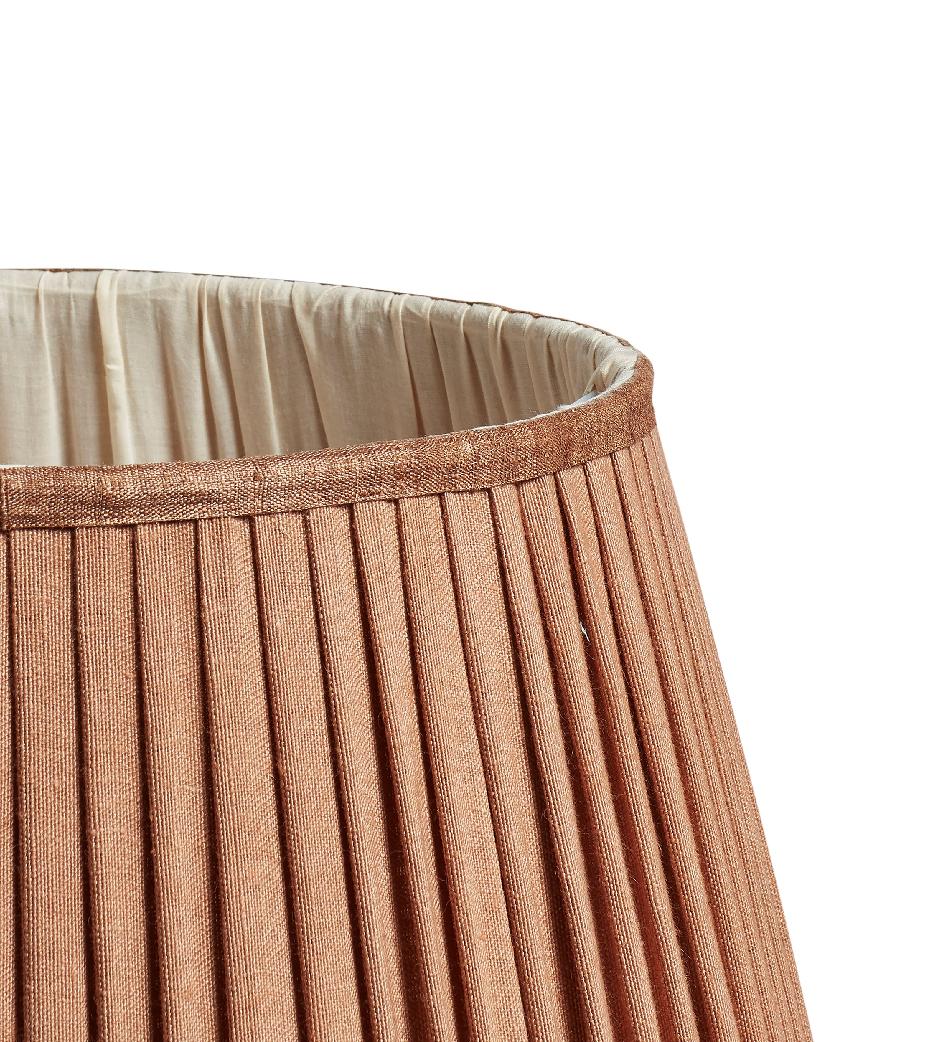 Archibald Pleated Linen Lampshade 45cm - Apricot