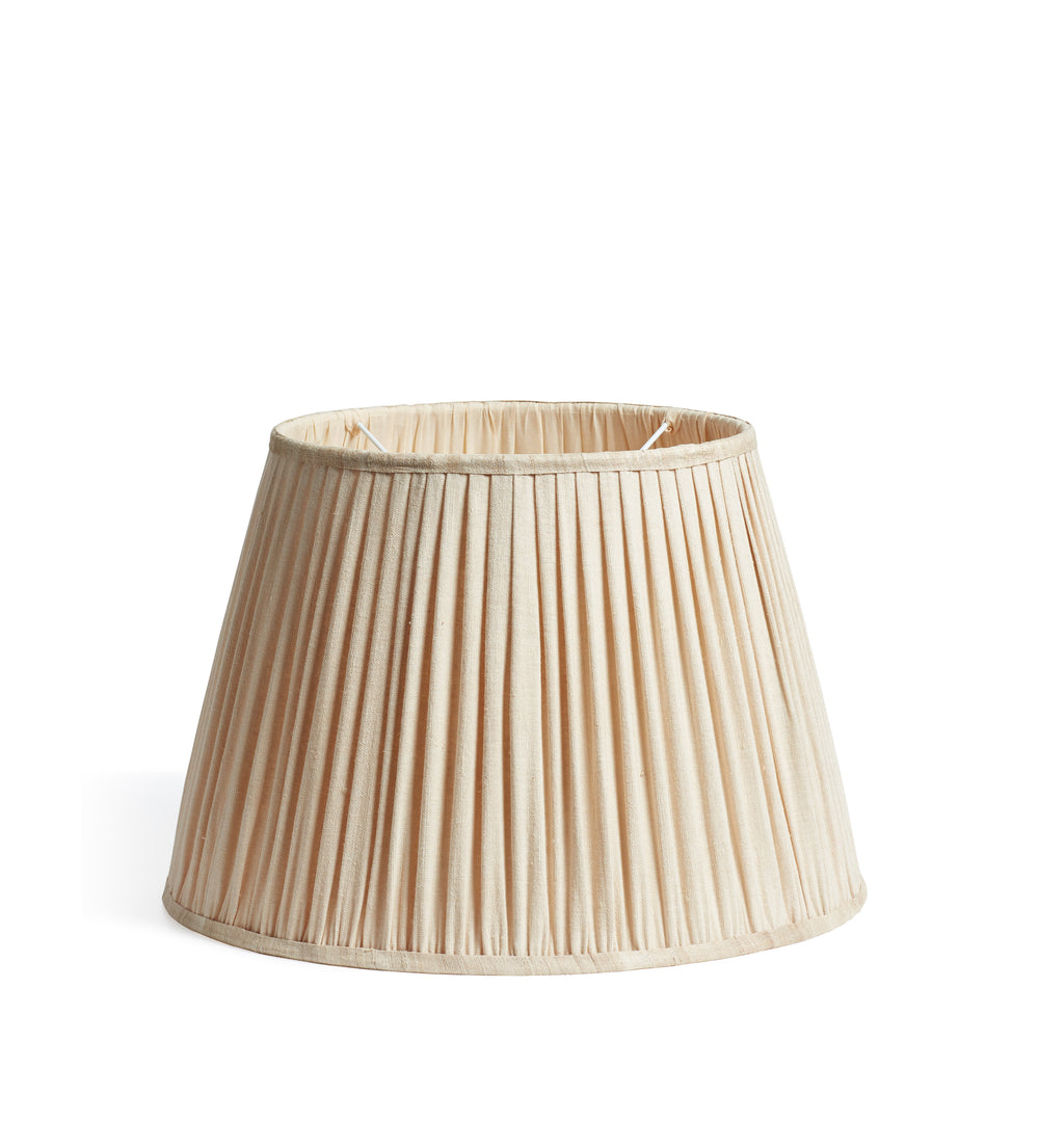 Archibald Pleated Linen Lampshade 45cm - Oyster