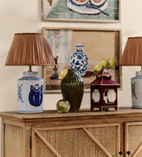Archibald Pleated Linen Lampshade 35cm - Apricot