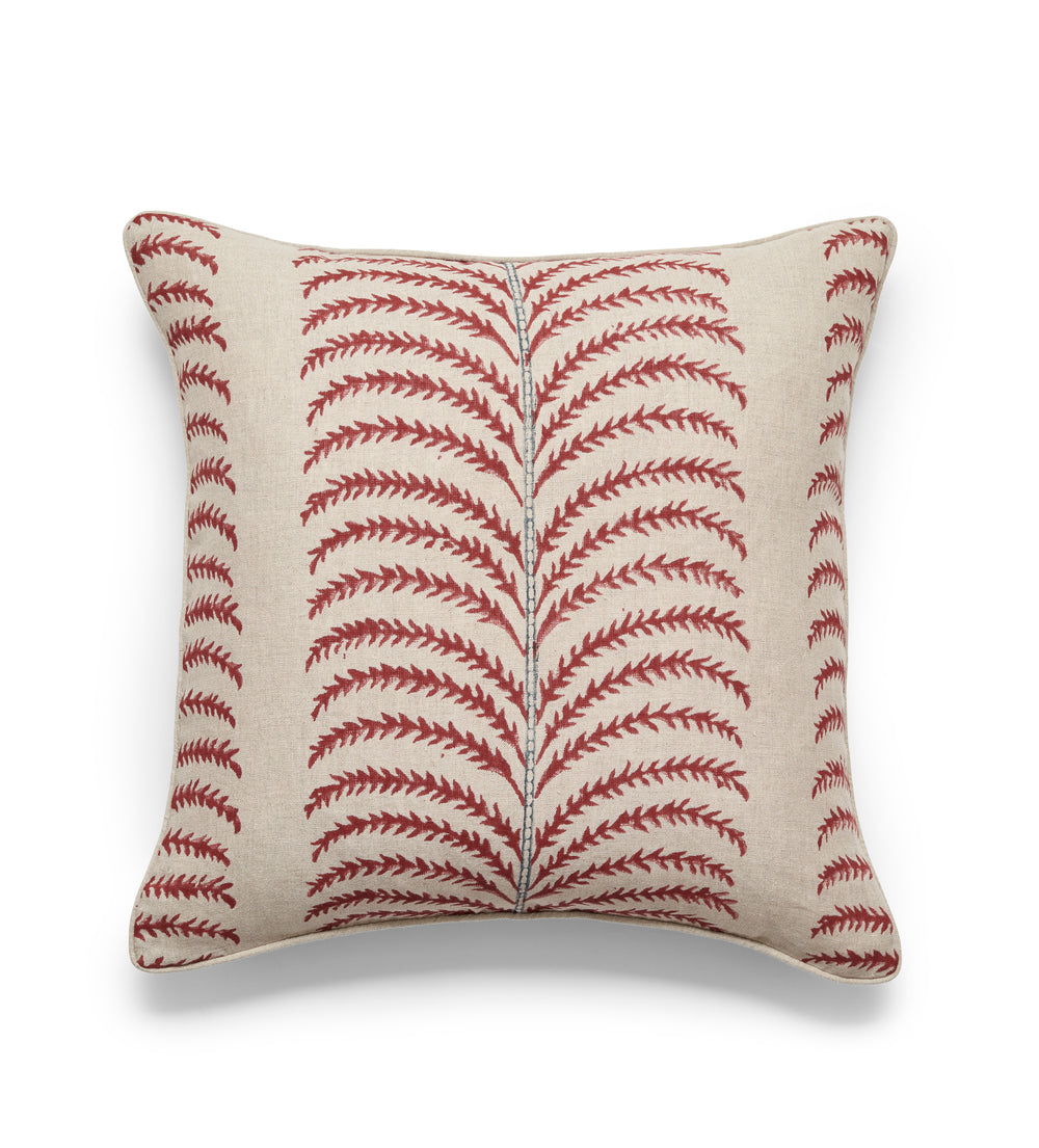 Areca Cushion Cover - Blood Orange/Air Force Blue