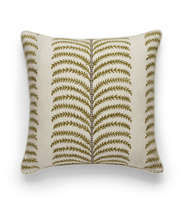Areca Cushion Cover - Dirty Lime
