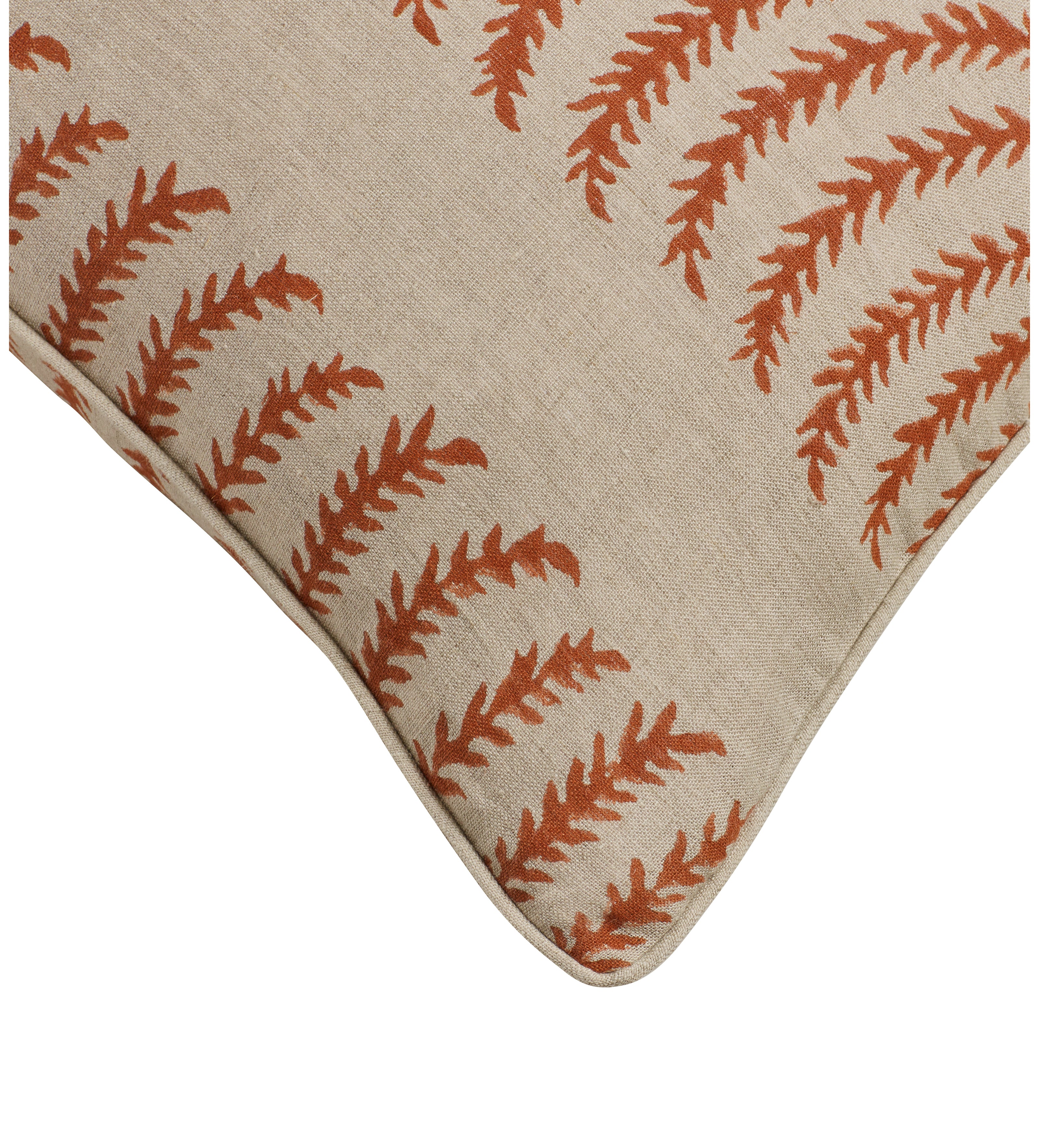 Areca Cushion Cover - Dirty Orange/Airforce Blue
