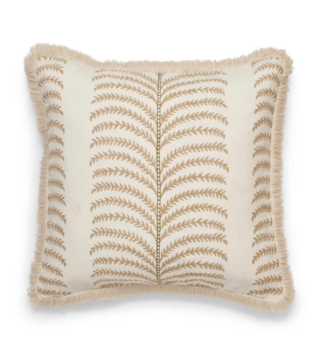 Oka Raspberry Cushions Areca Cushion Cover - Oatmeal | OKA