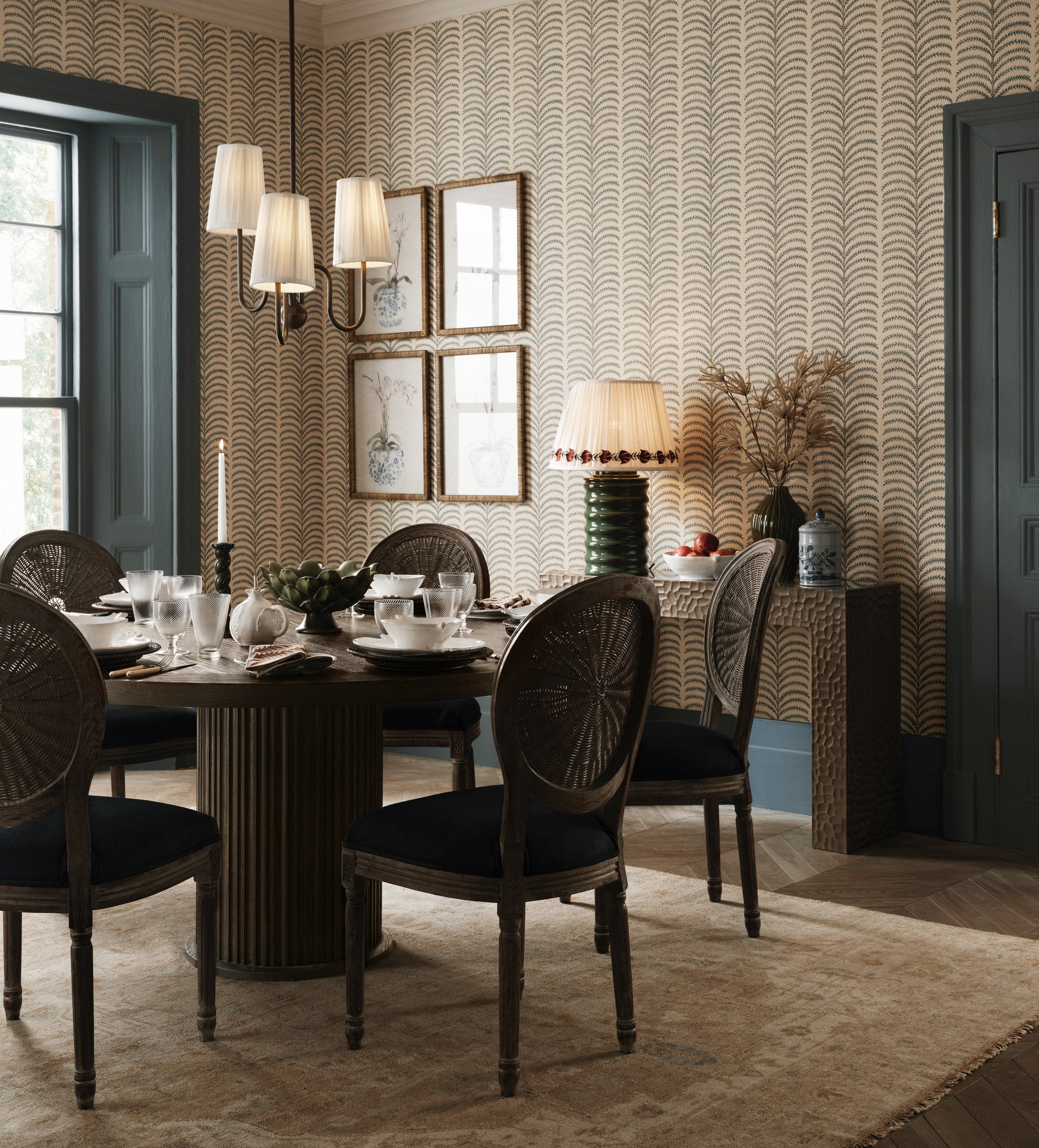 Areca Wallpaper - Air Force Blue