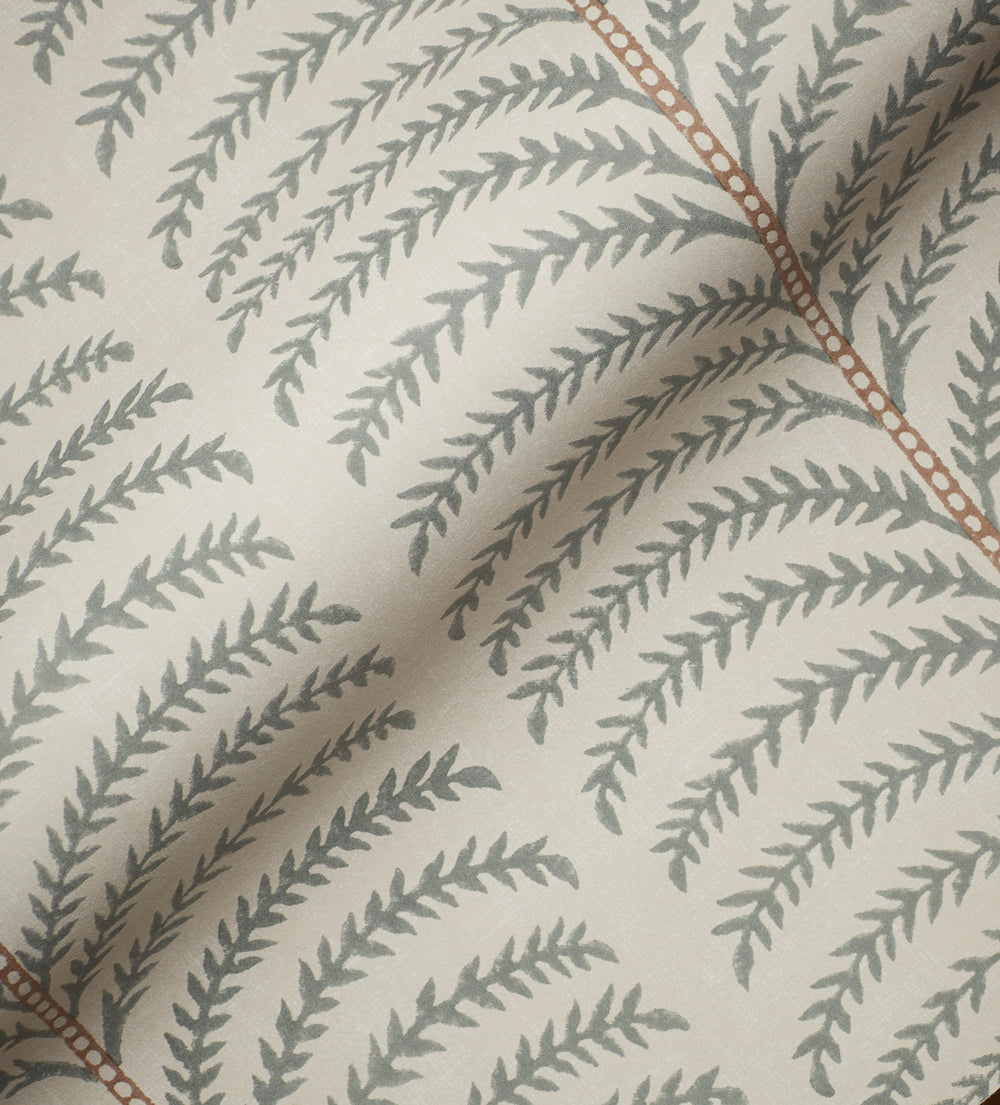 Areca Wallpaper, A4 Sample - Warm Celadon