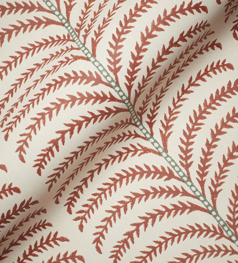 Areca Wallpaper, A4 Sample - Warm Red