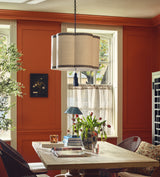 Asphodel Lampshade 55cm - Ivory/Black