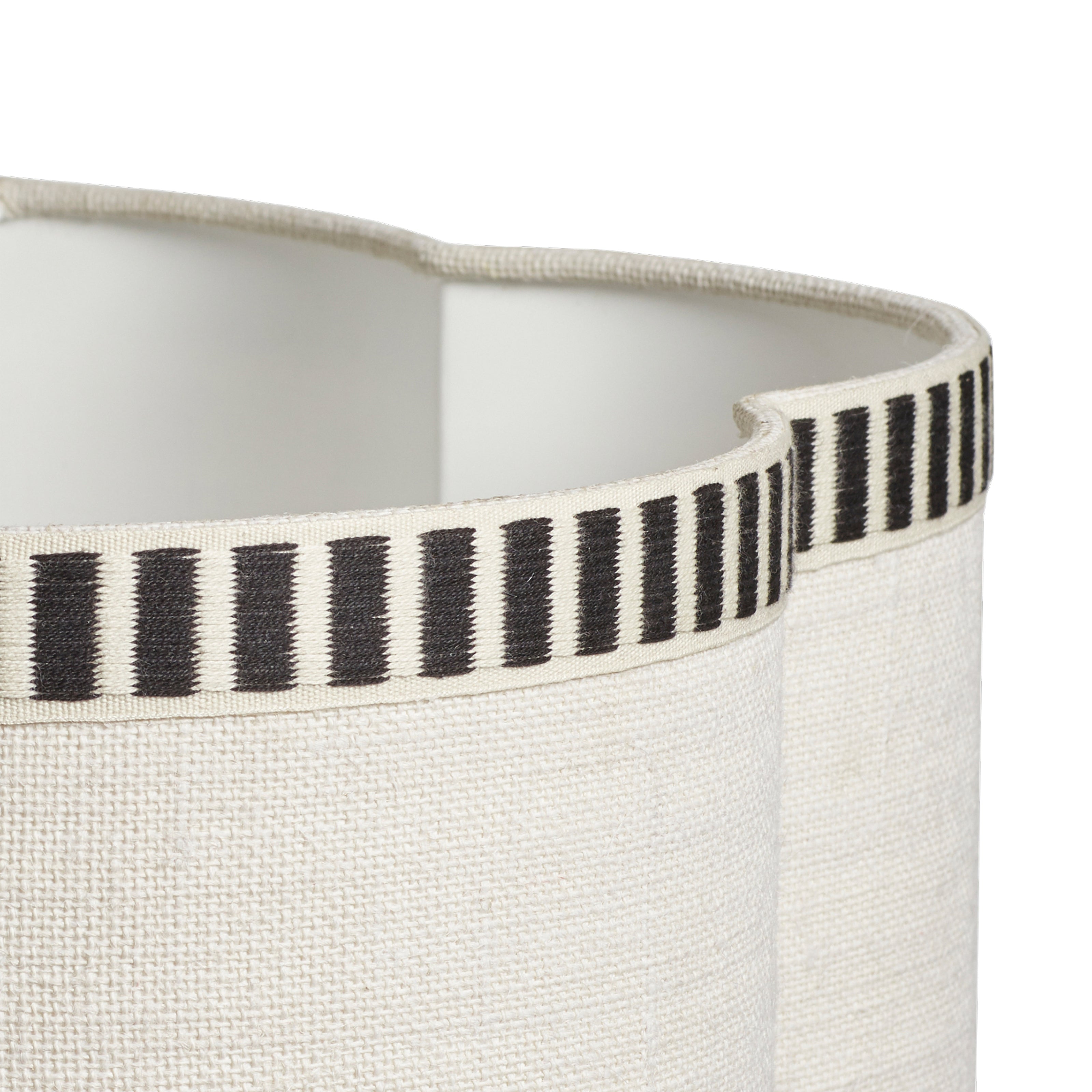 Asphodel Lampshade 55cm - Ivory/Black