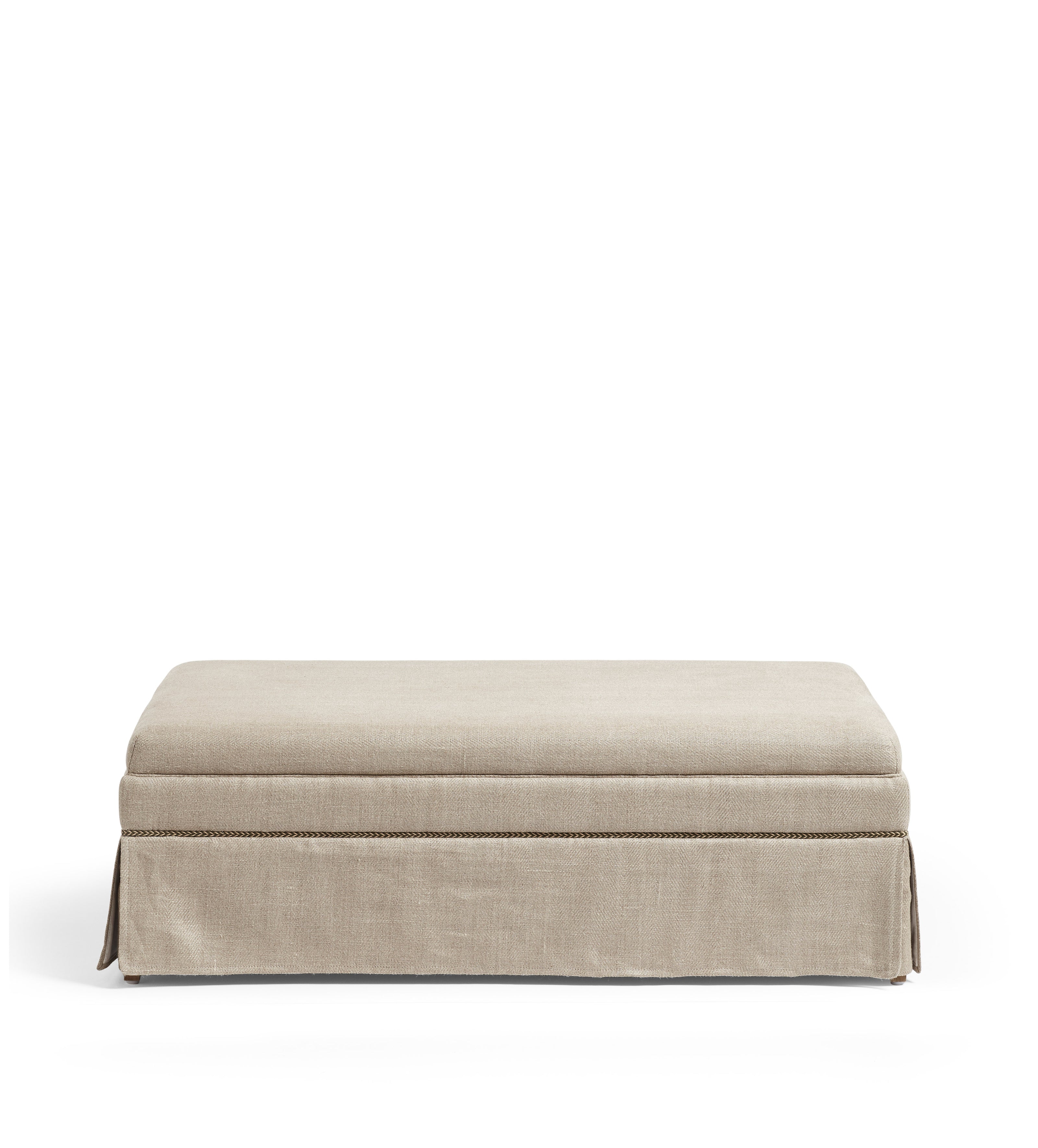 Aston Ottoman - Wild Oats Herringbone