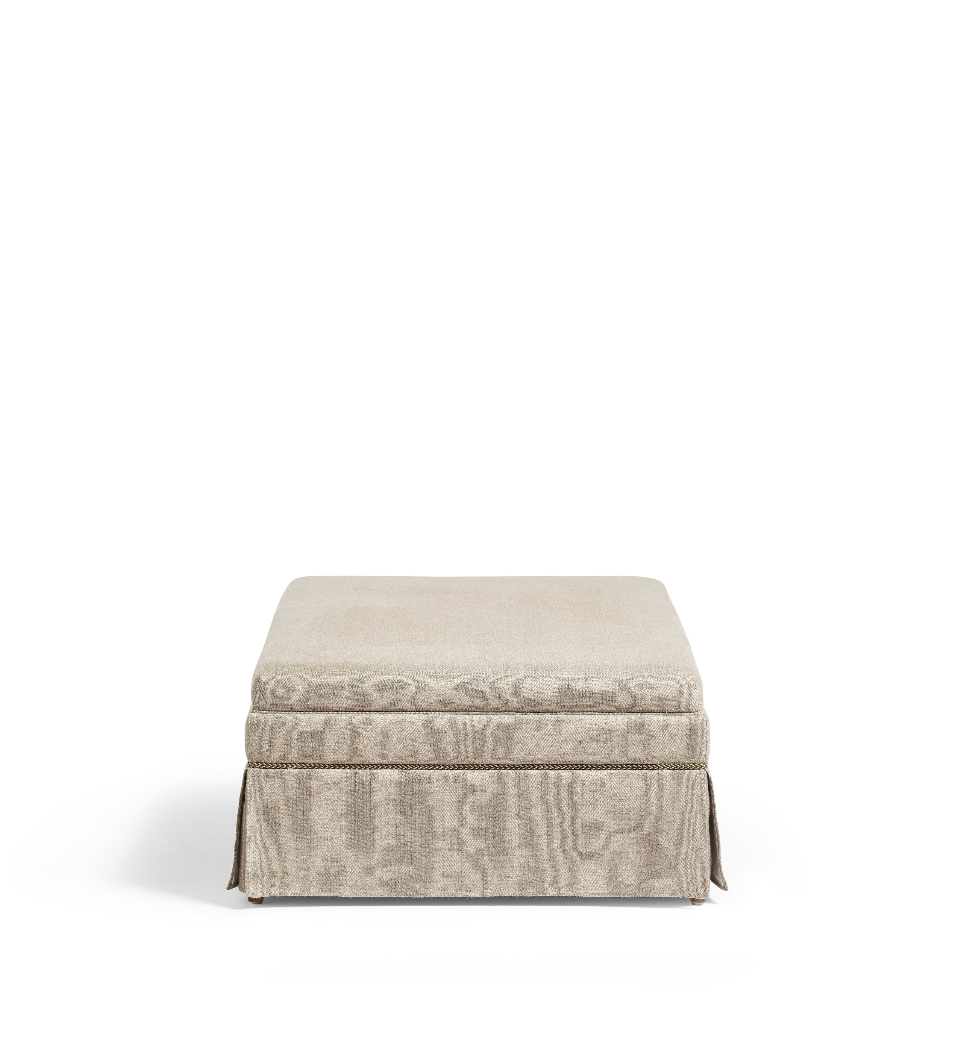 Aston Ottoman - Wild Oats Herringbone