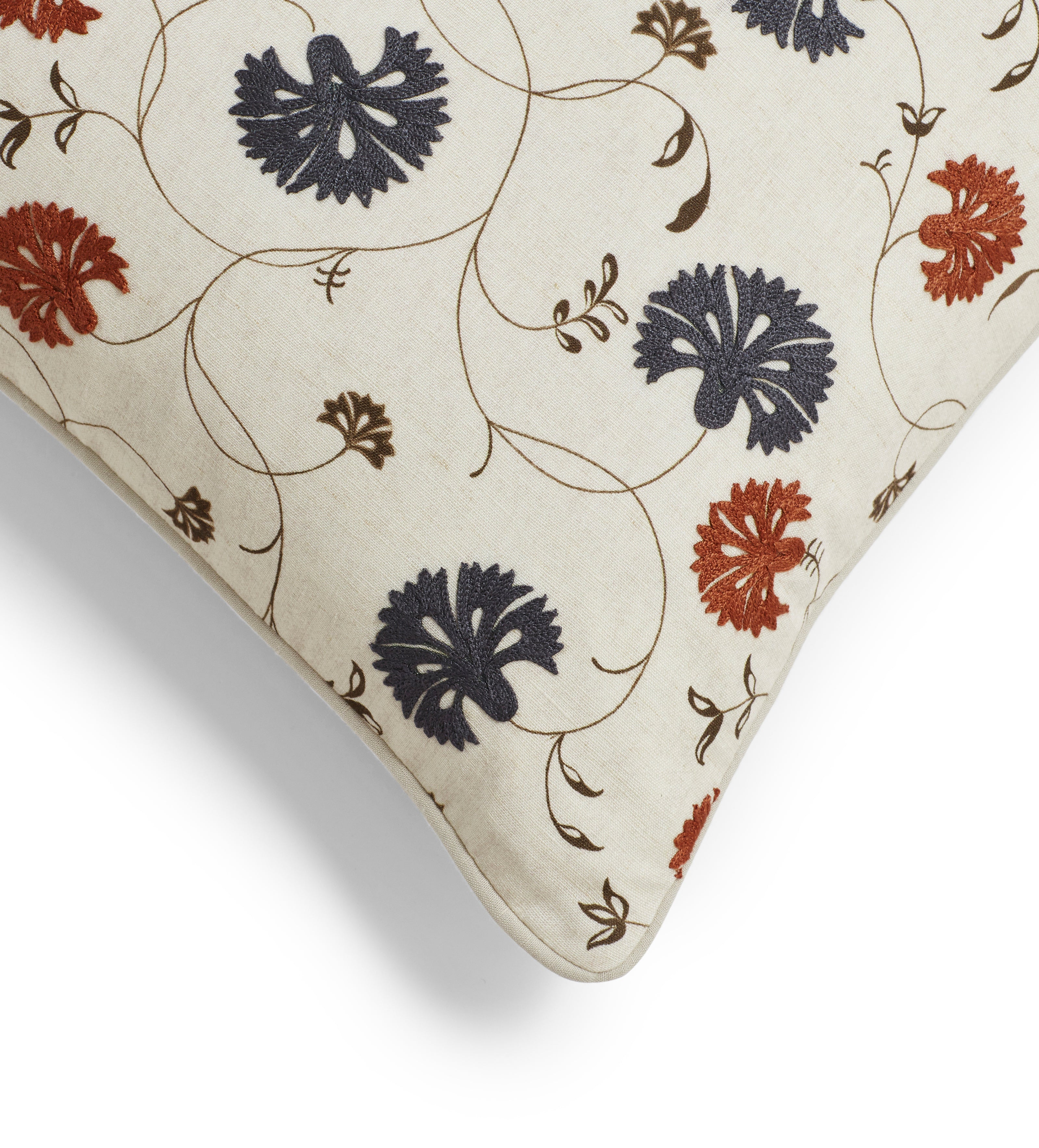 Atara Cushion Cover - Air Force Blue/Russet
