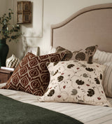 Atara Cushion Cover - Grey Green/Toffee