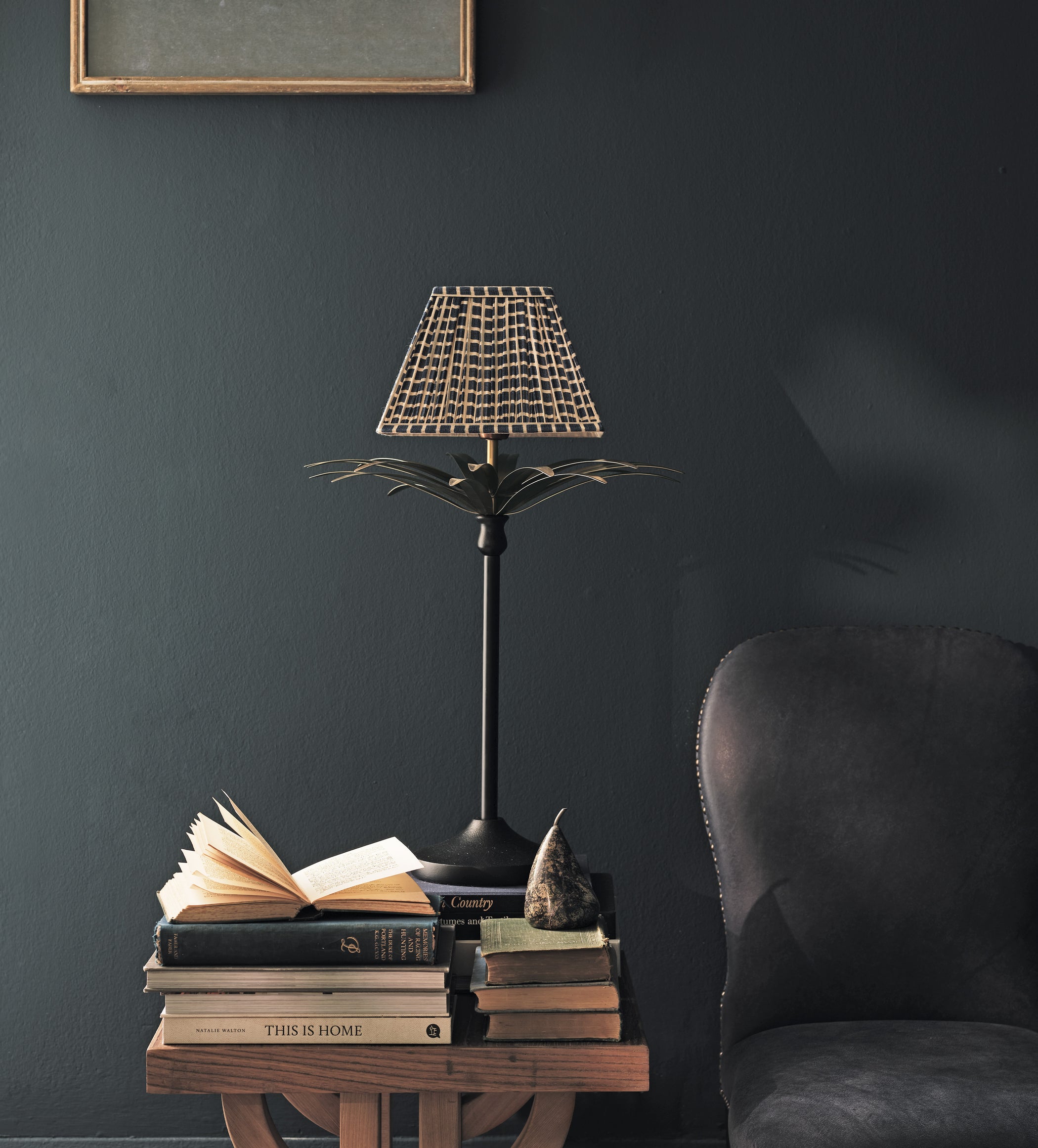 Avalon Square Silk Lampshade 25cm - Ink Blue