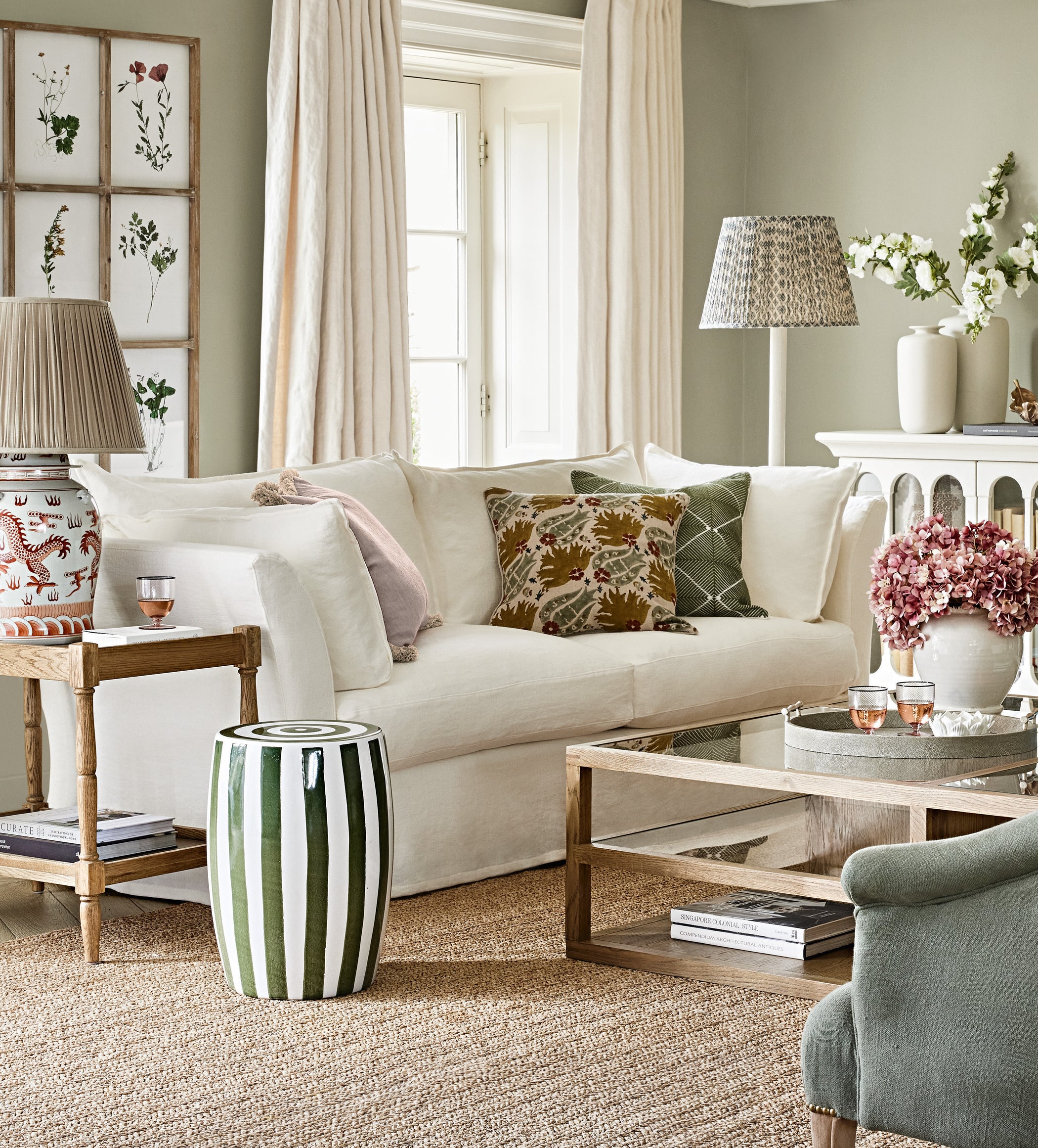 Avitus Linen 3-Seater Sofa - Linen White