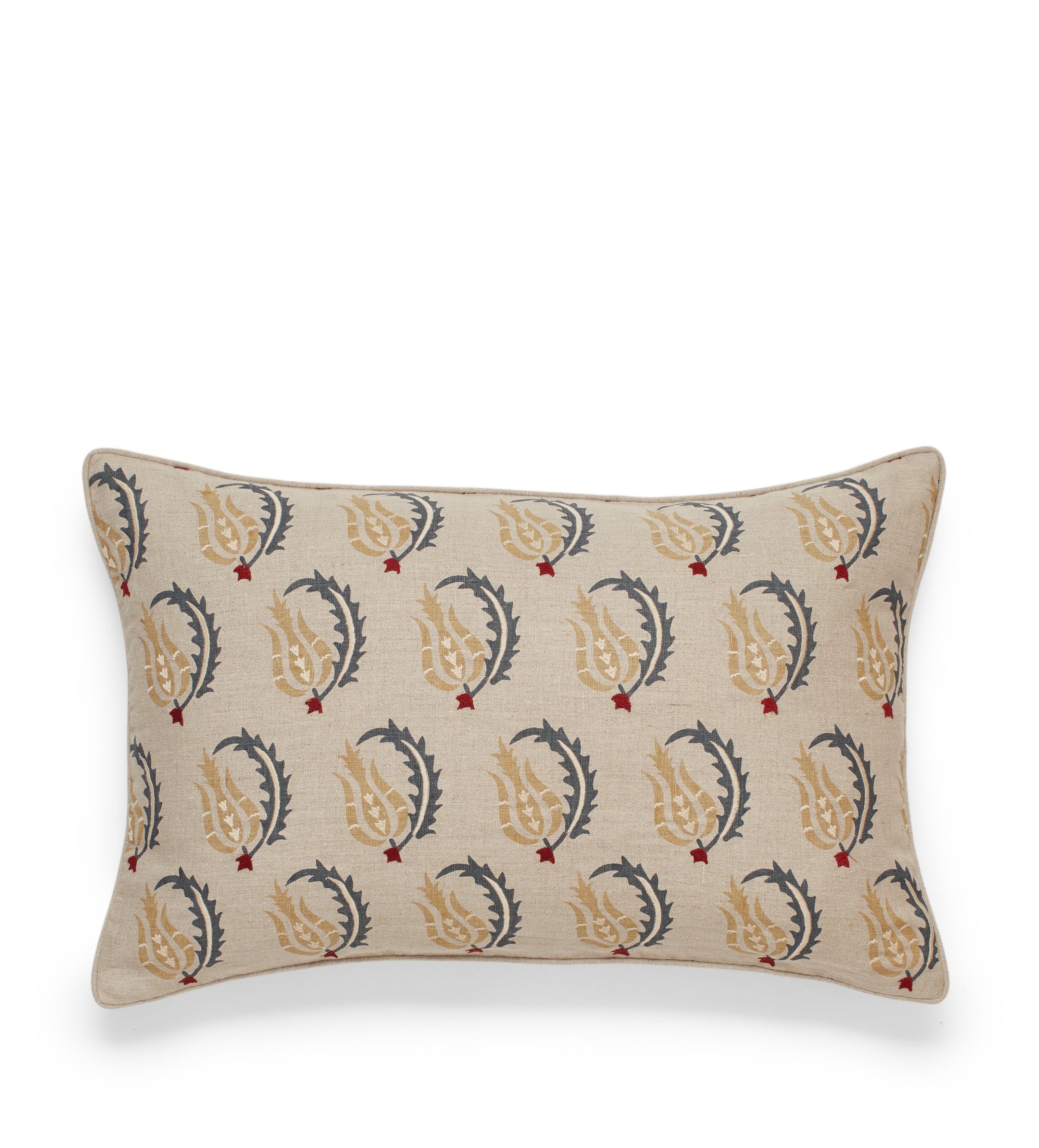 Babur Cushion Cover - Petrol/Ochre