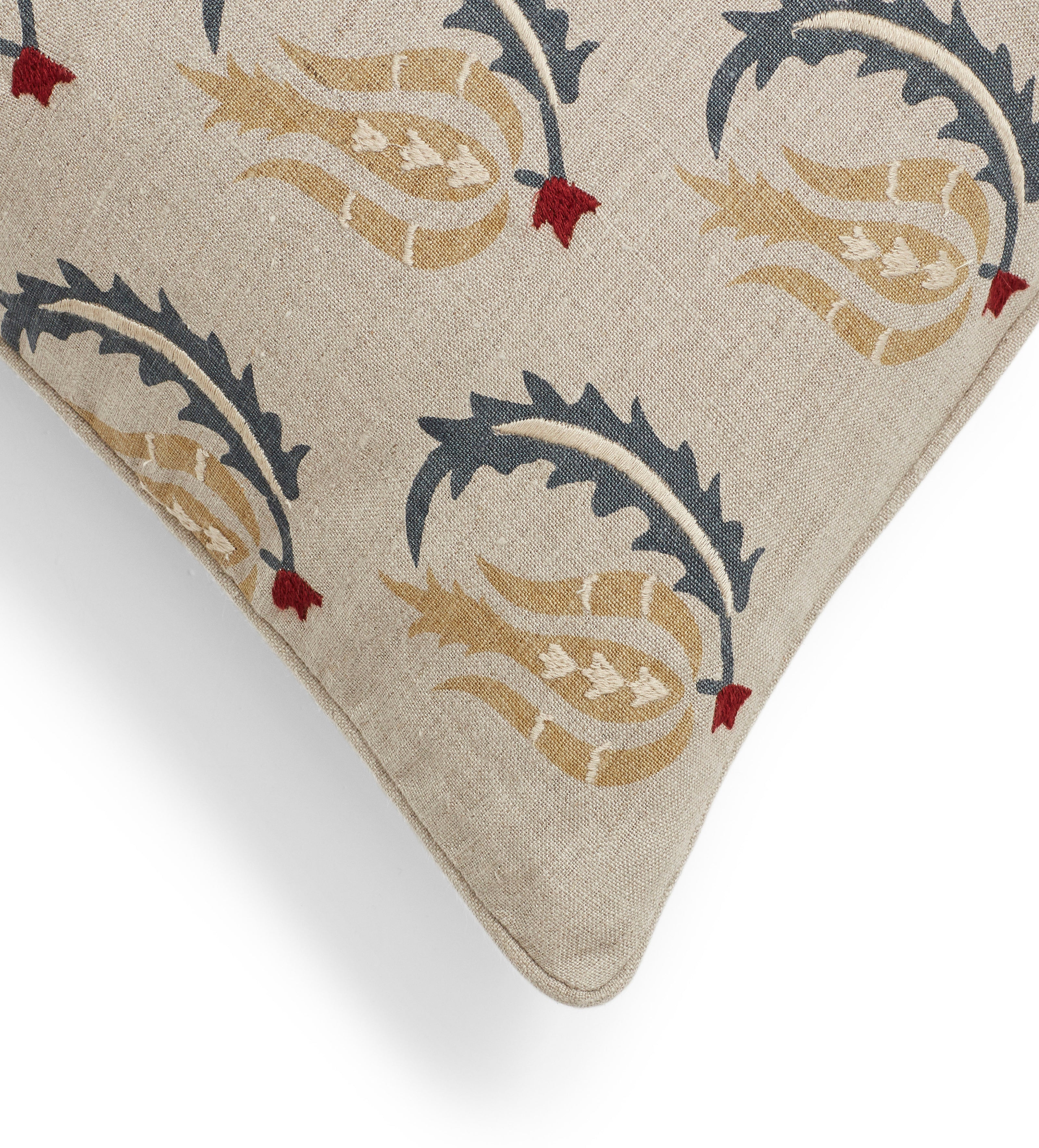 Babur Cushion Cover - Petrol/Ochre