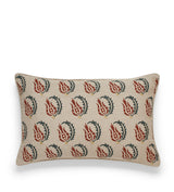 Babur Cushion Cover - Warm Red/Air Force Blue