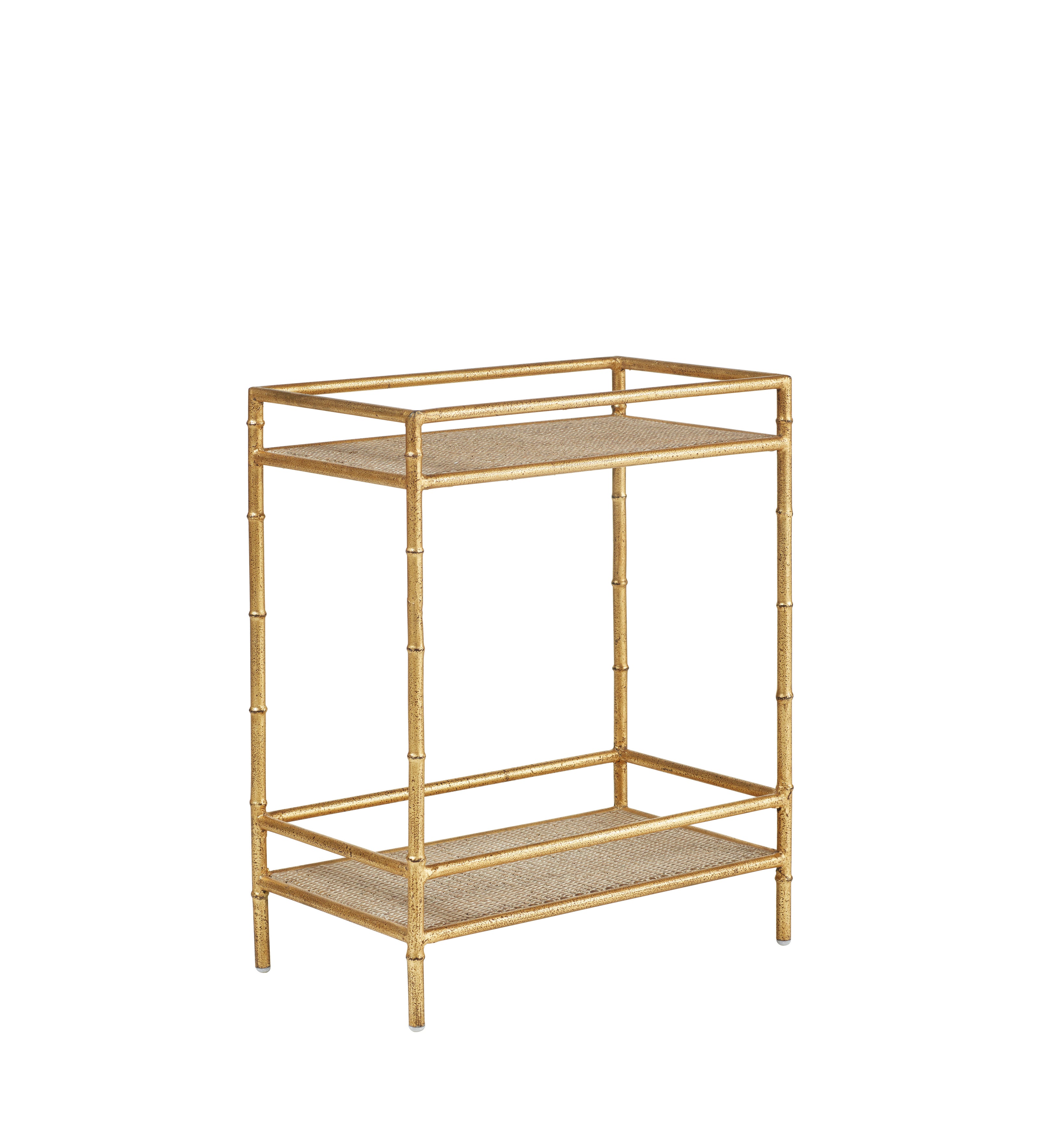 Baricella Side Table with Shelves - Light Grey