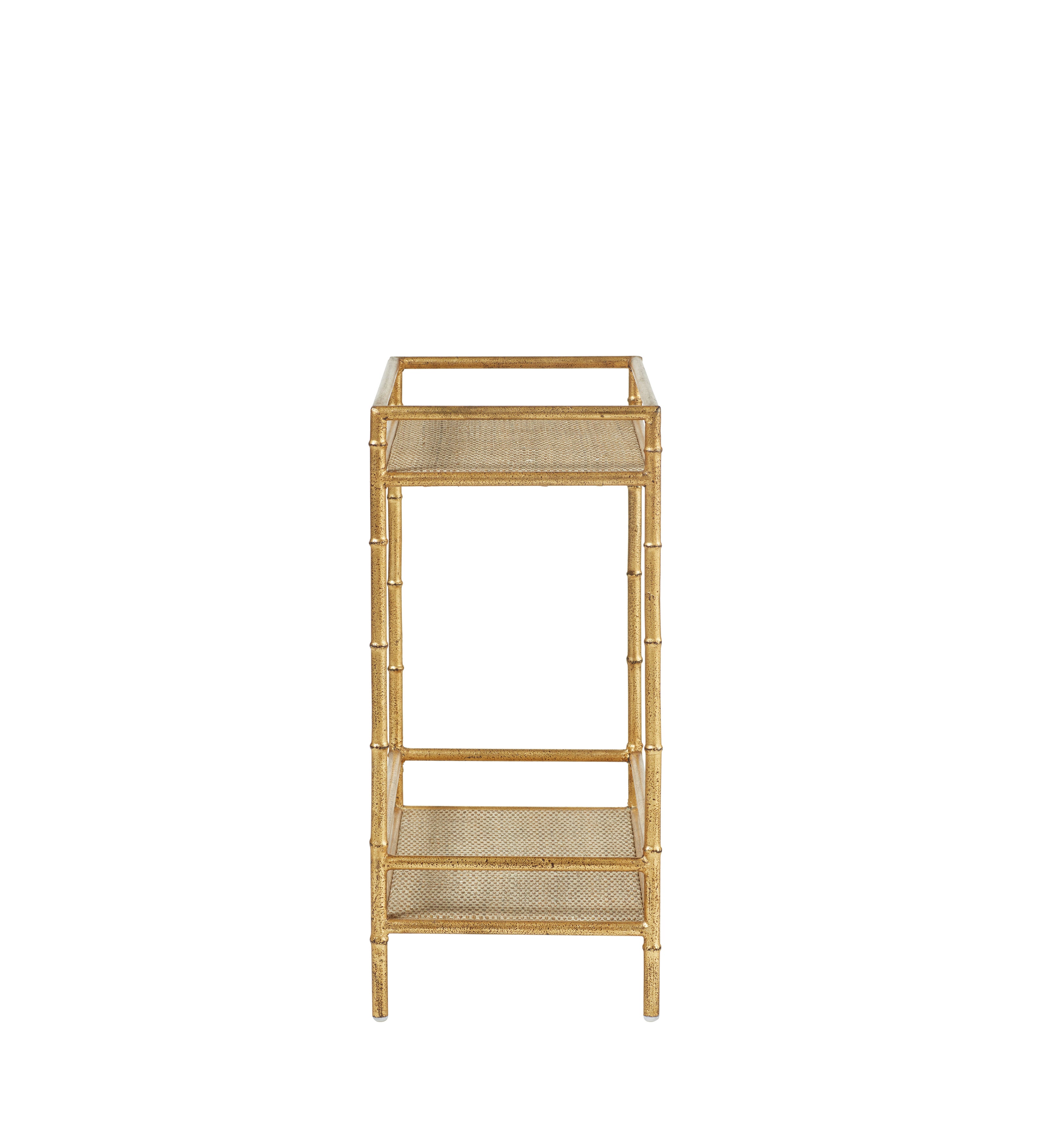 Baricella Side Table with Shelves - Light Grey