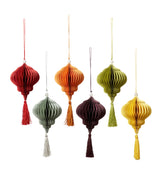 Bauble Honeycomb Decoration - Set of Six - Multi