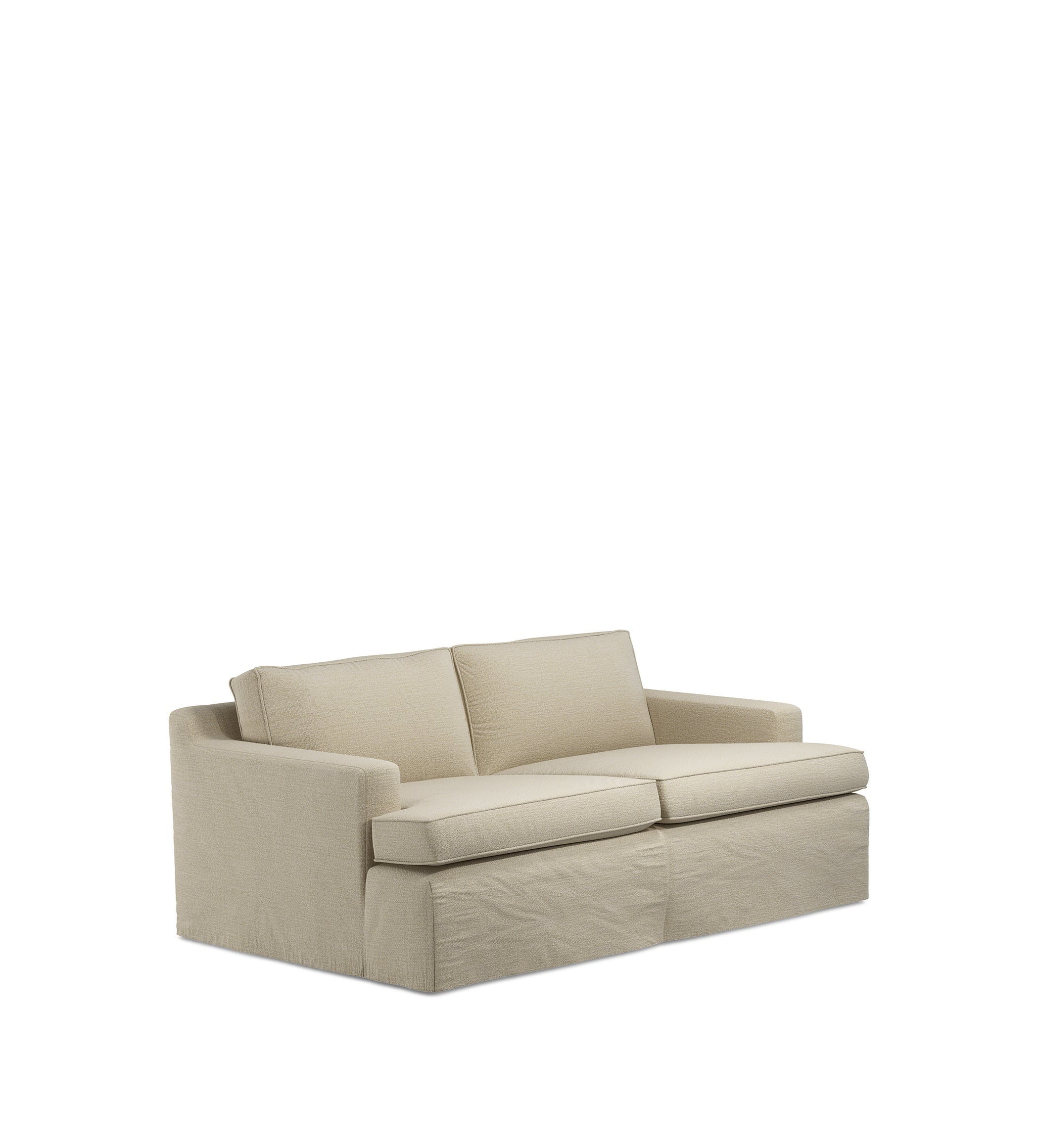 COVER ONLY - Beale Clever Linen Loose Cover for 2-Seater Sofa - Dyed Oyster