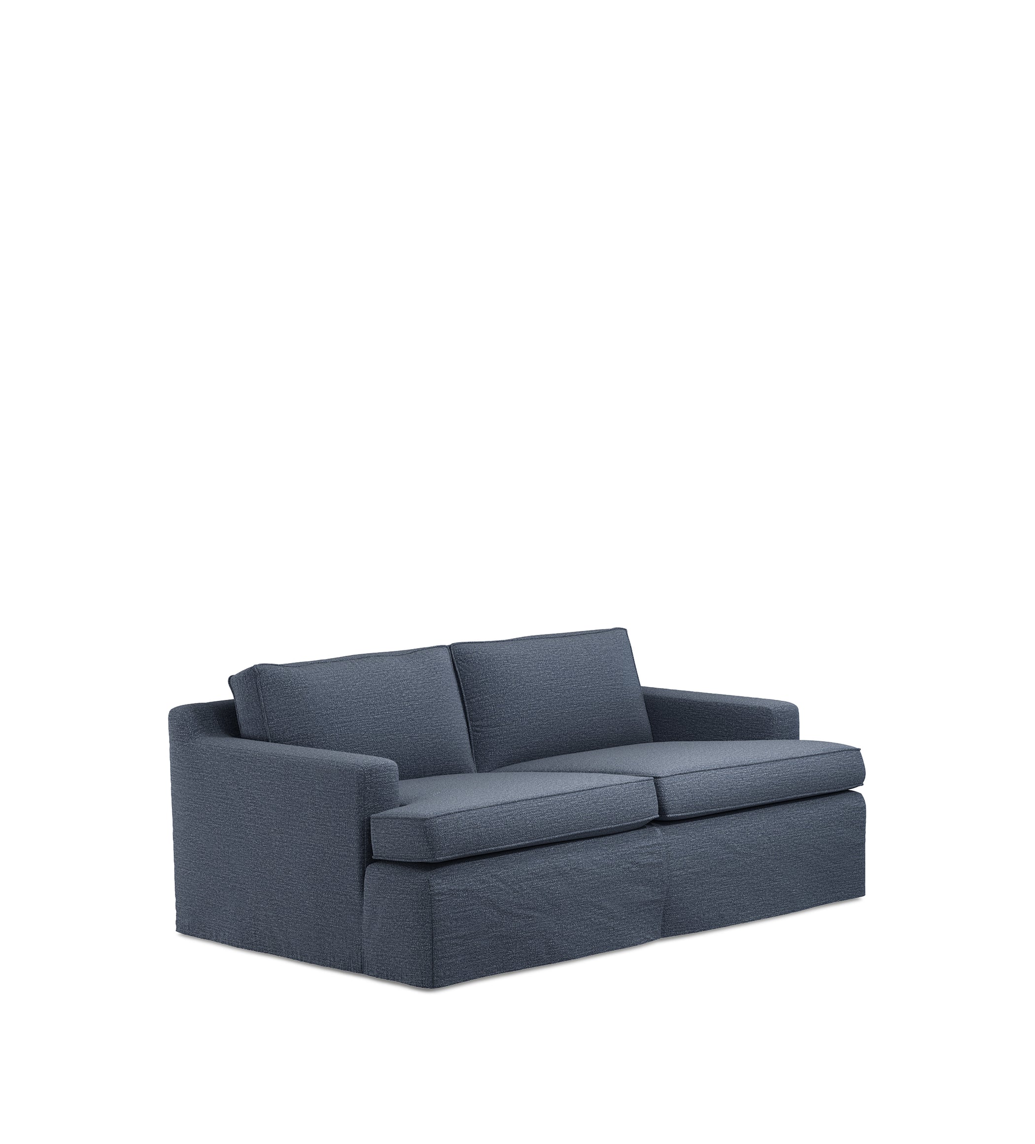 COVER ONLY - Beale Clever Linen Loose Cover for 2-Seater Sofa - Petrol