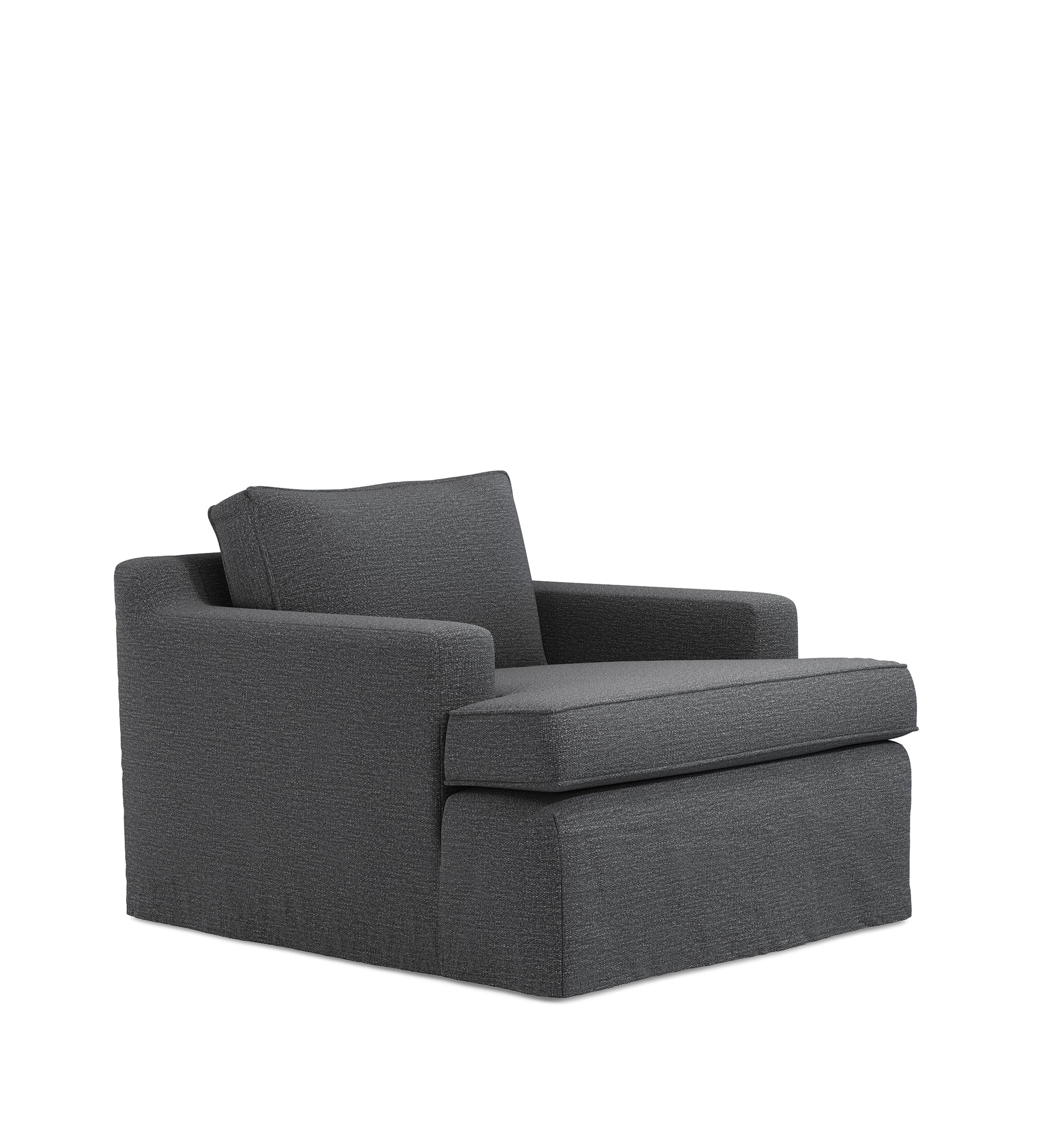 COVER ONLY - Beale Clever Linen Loose Cover for Armchair - Anthracite