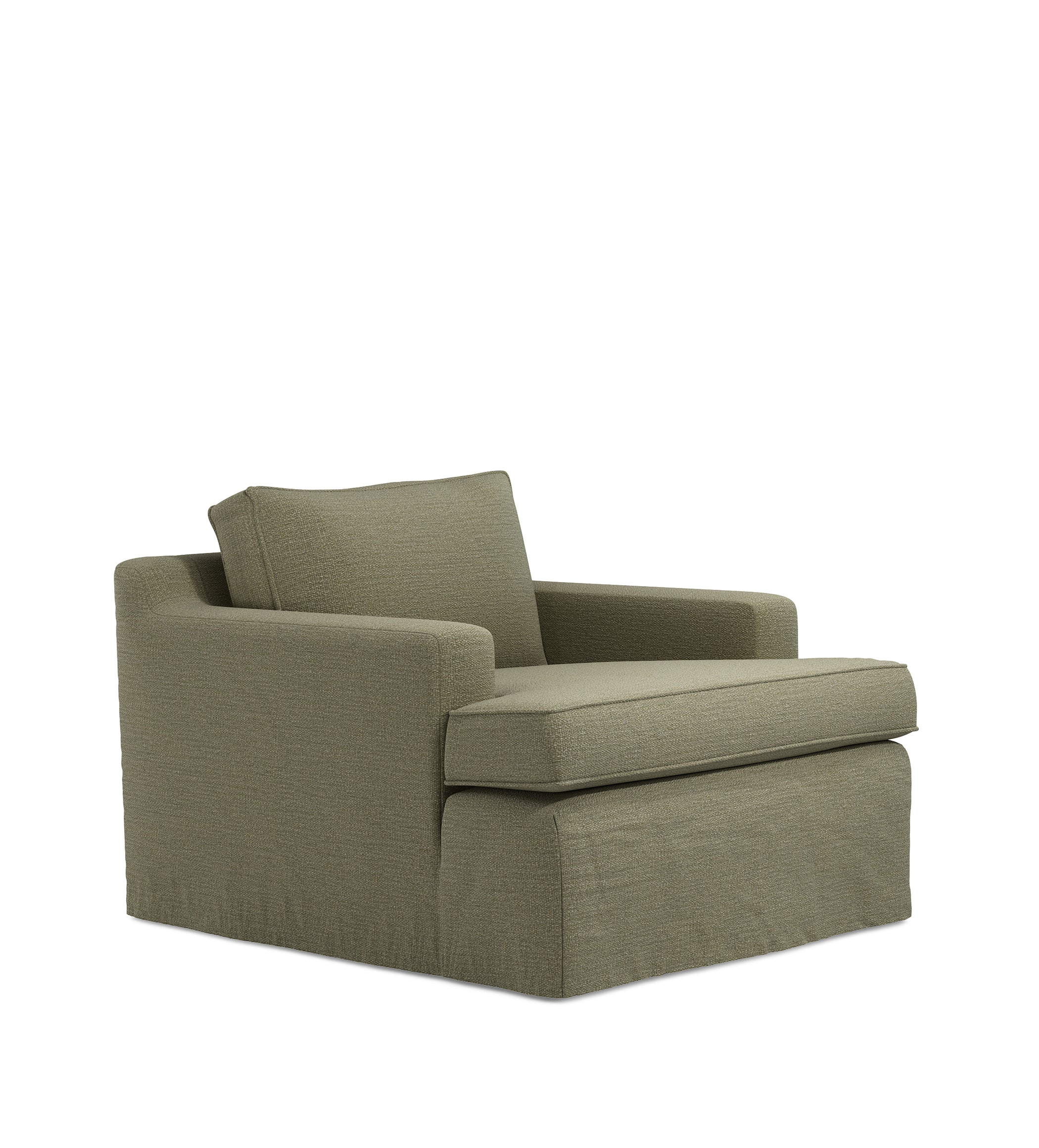 COVER ONLY - Beale Clever Linen Loose Cover for Armchair - Dune Green