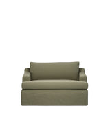 COVER ONLY - Beale Clever Linen Loose Cover for Loveseat - Dune Green