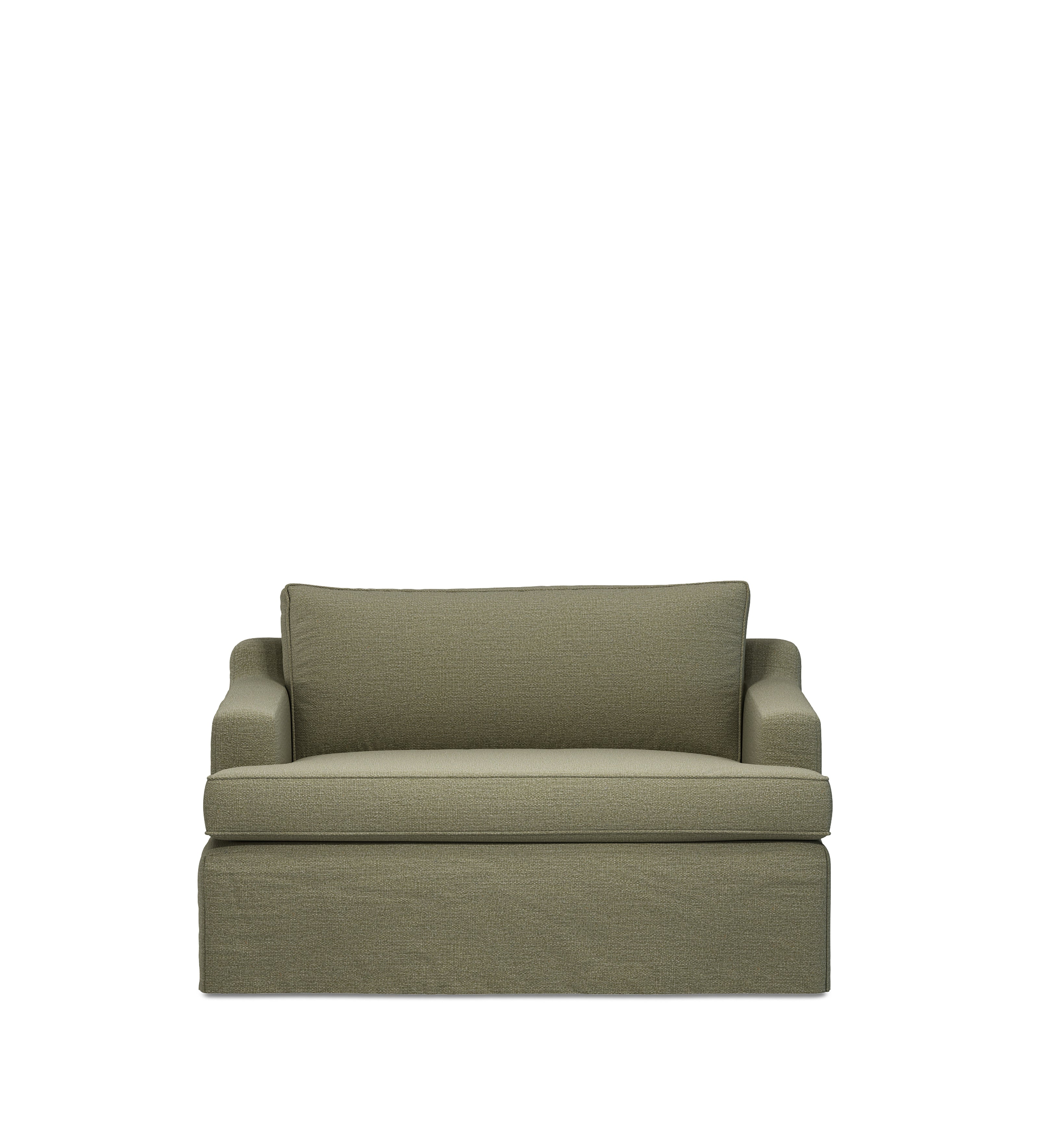 COVER ONLY - Beale Clever Linen Loose Cover for Loveseat - Dune Green