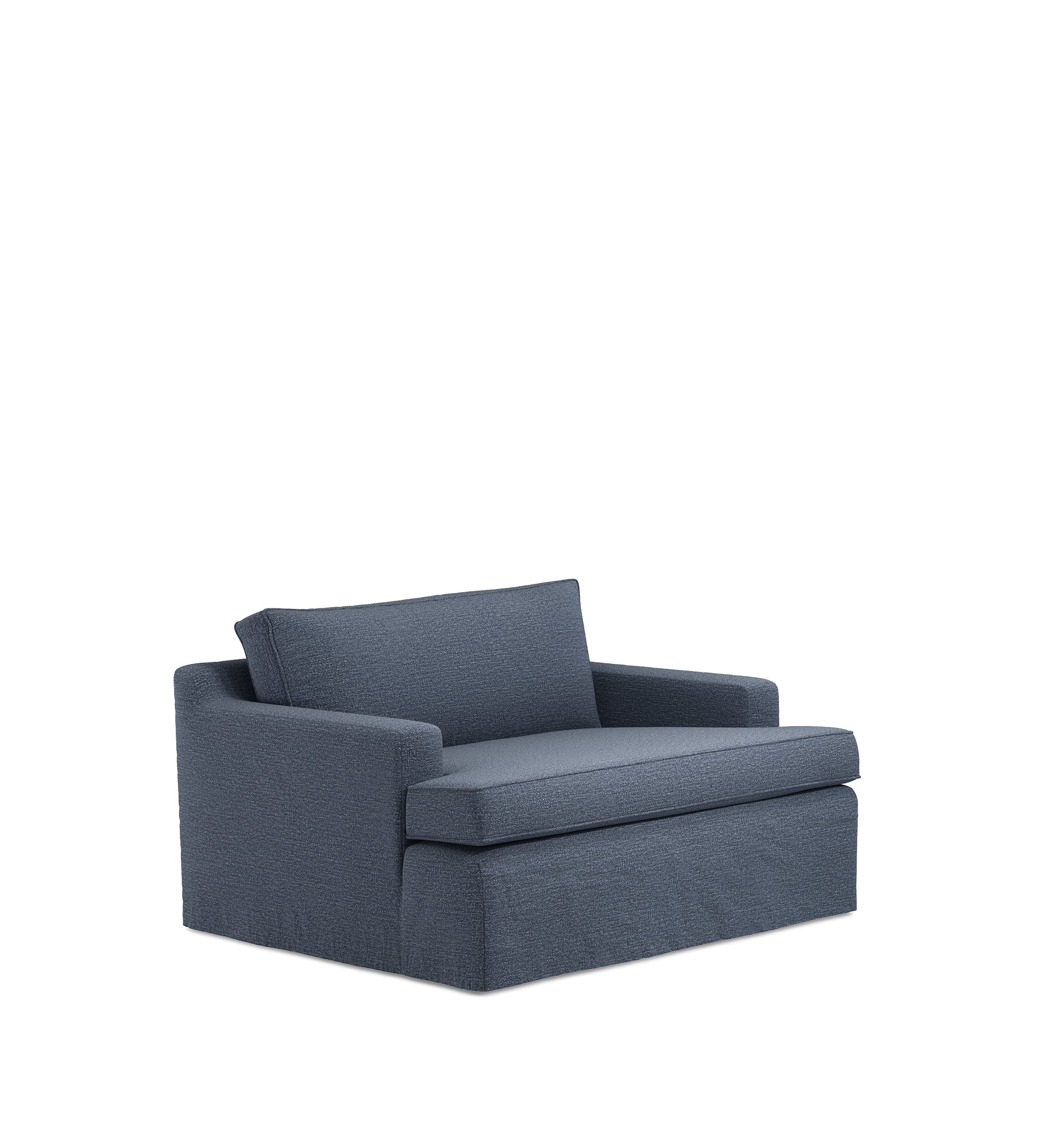 COVER ONLY - Beale Clever Linen Loose Cover for Loveseat - Petrol