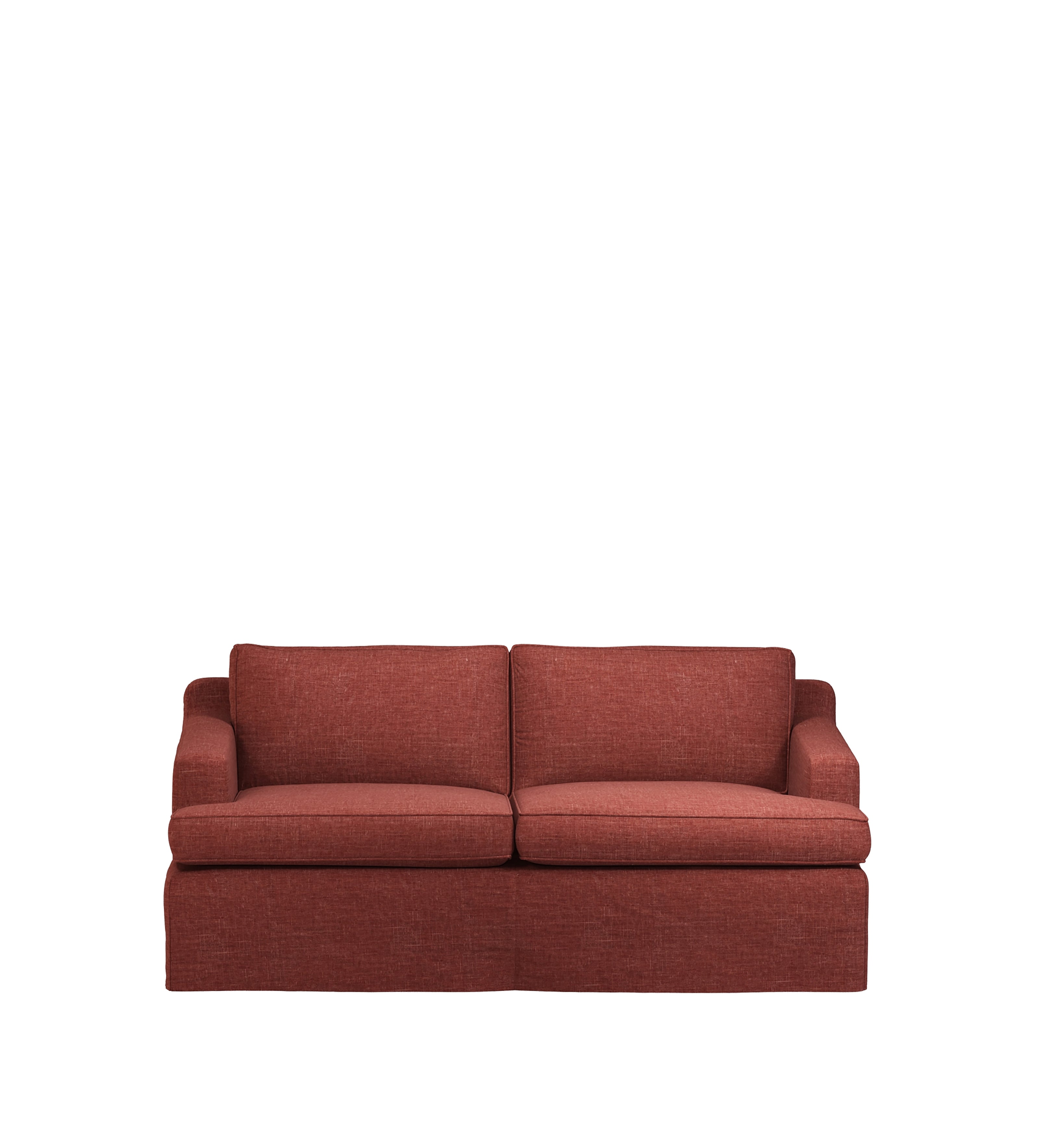 COVER ONLY - Beale Laundered Linen Loose Cover for 2-Seater Sofa - Terra