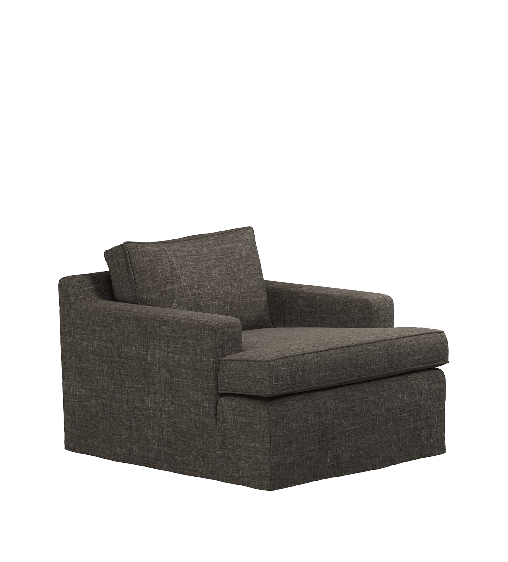 COVER ONLY - Beale Laundered Linen Loose Cover for Armchair - Warm Grey