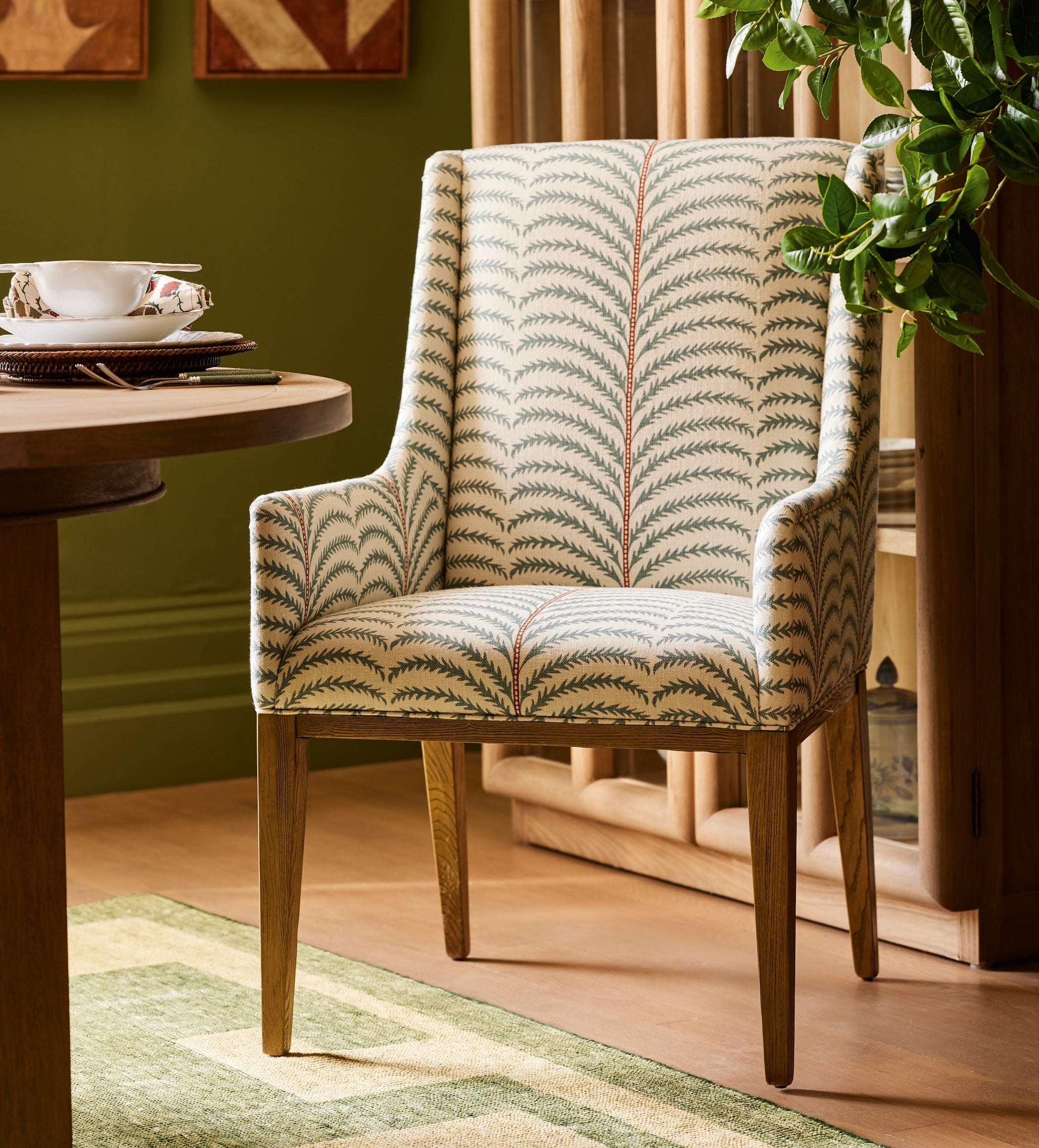 Beau Areca Dining Chair - Seafoam
