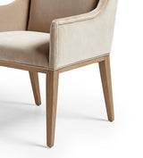 Beau Dining Chair - Porridge Velvet