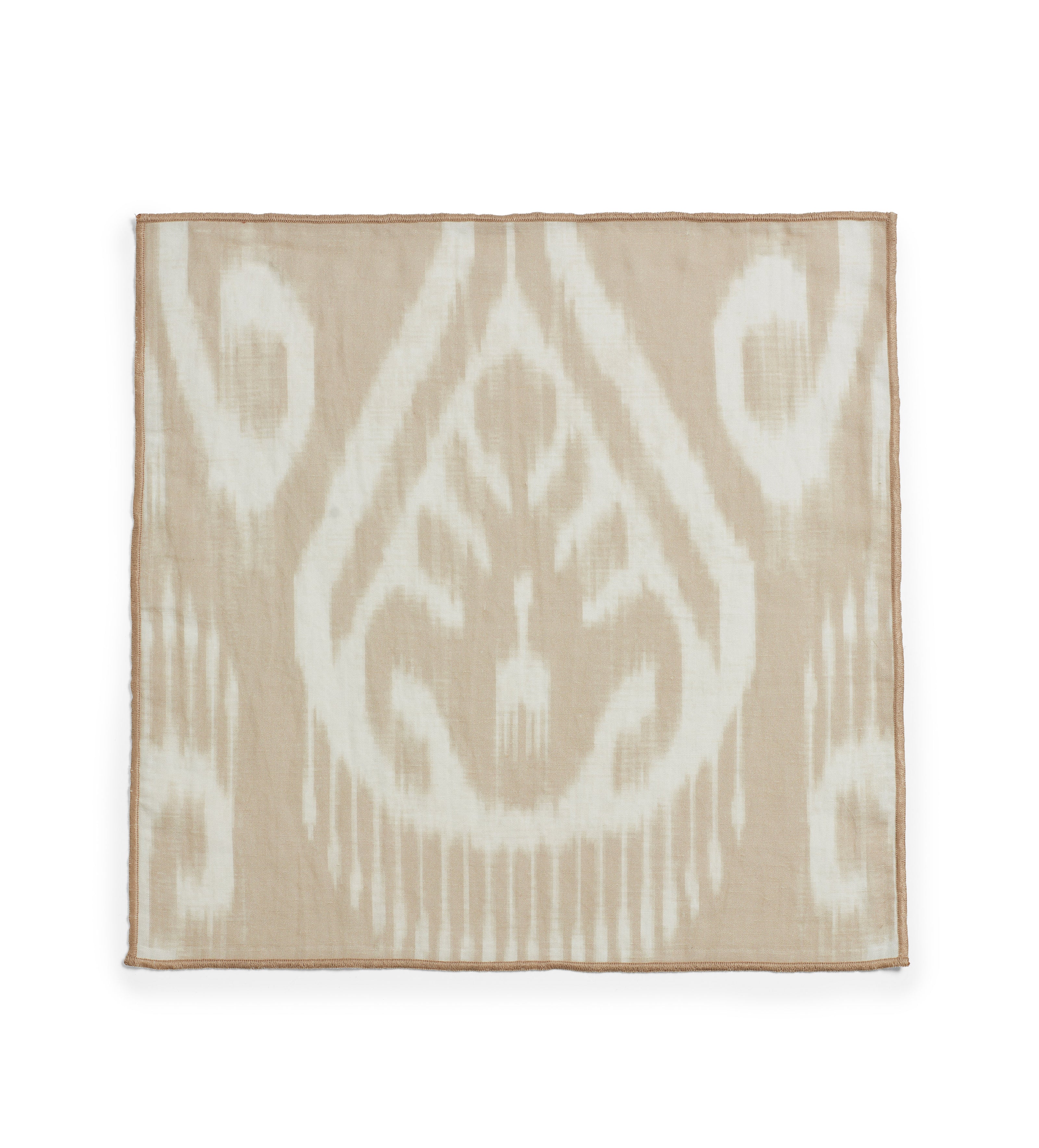 Benares Ikat Napkins - Set of Four - Oatmeal