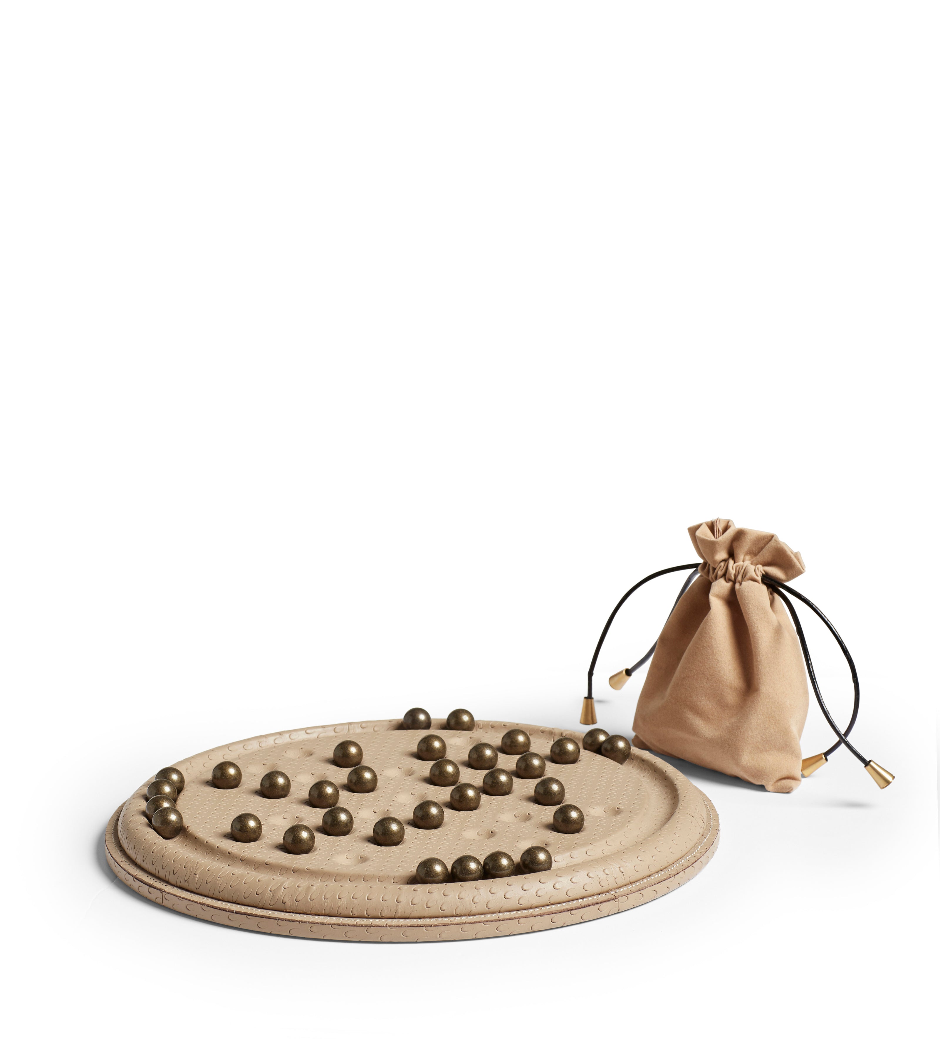 Bennet Leather Solitaire Set - Taupe