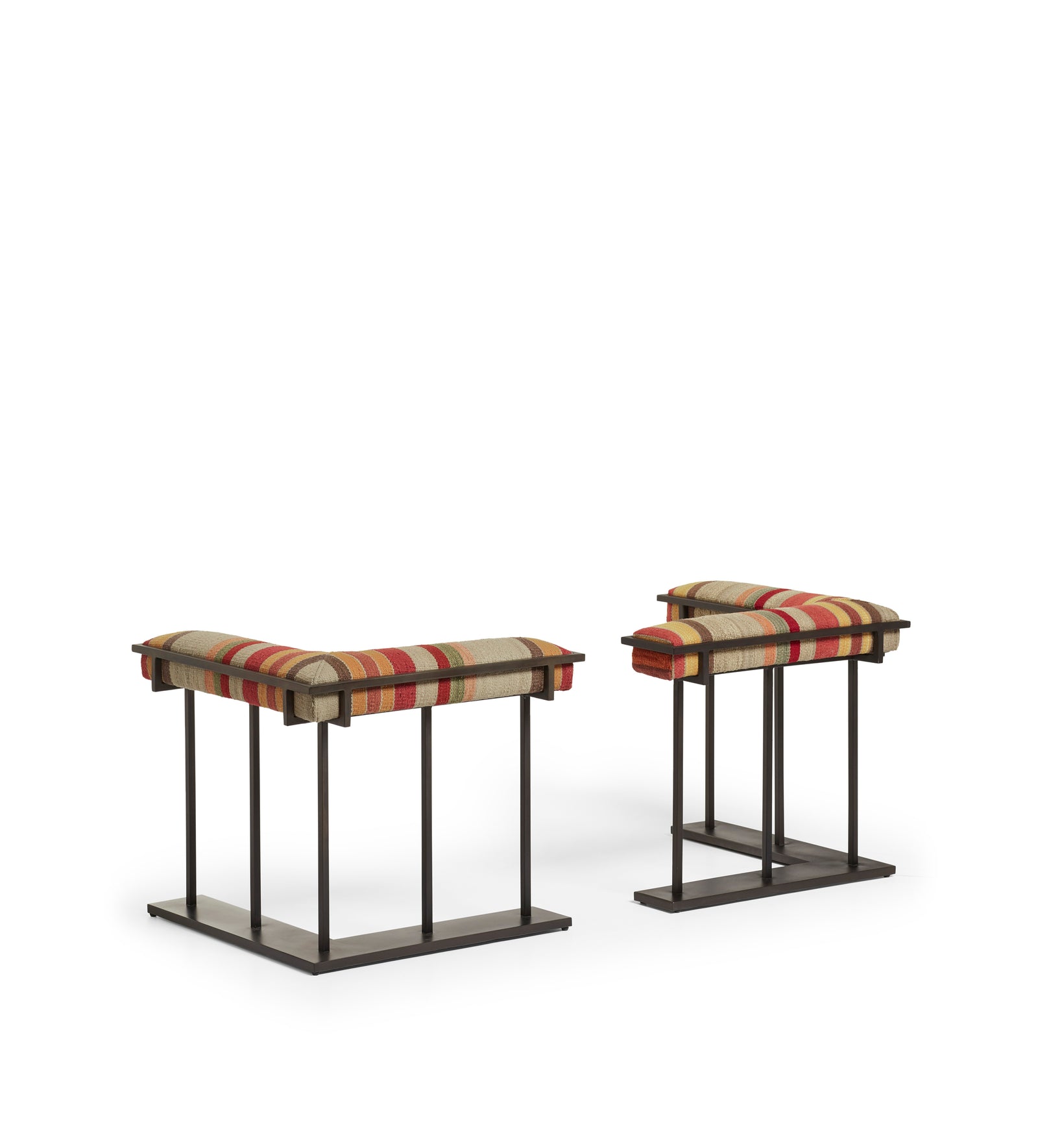 George Berenson Kilim Rug Fire Fenders Pair - Multi