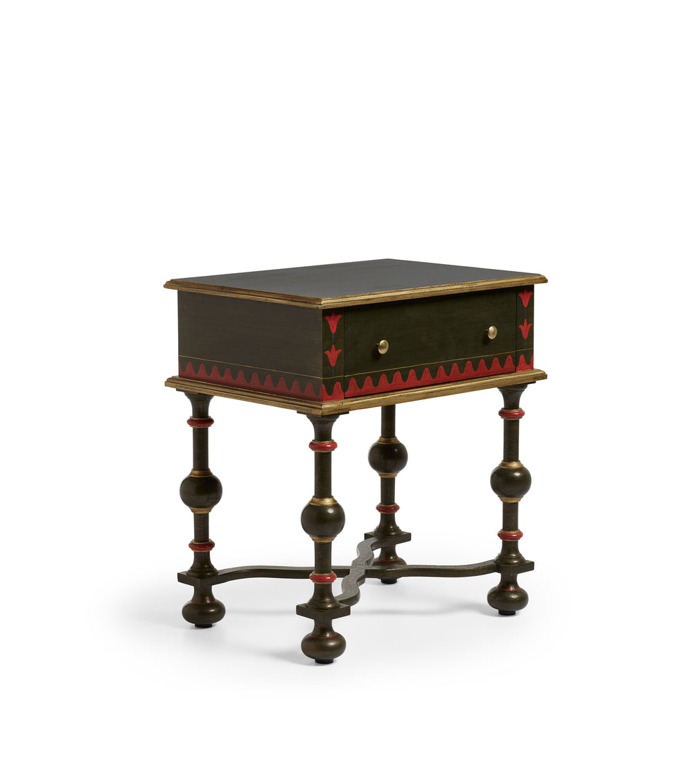 Birbal Side Table - Forest Green