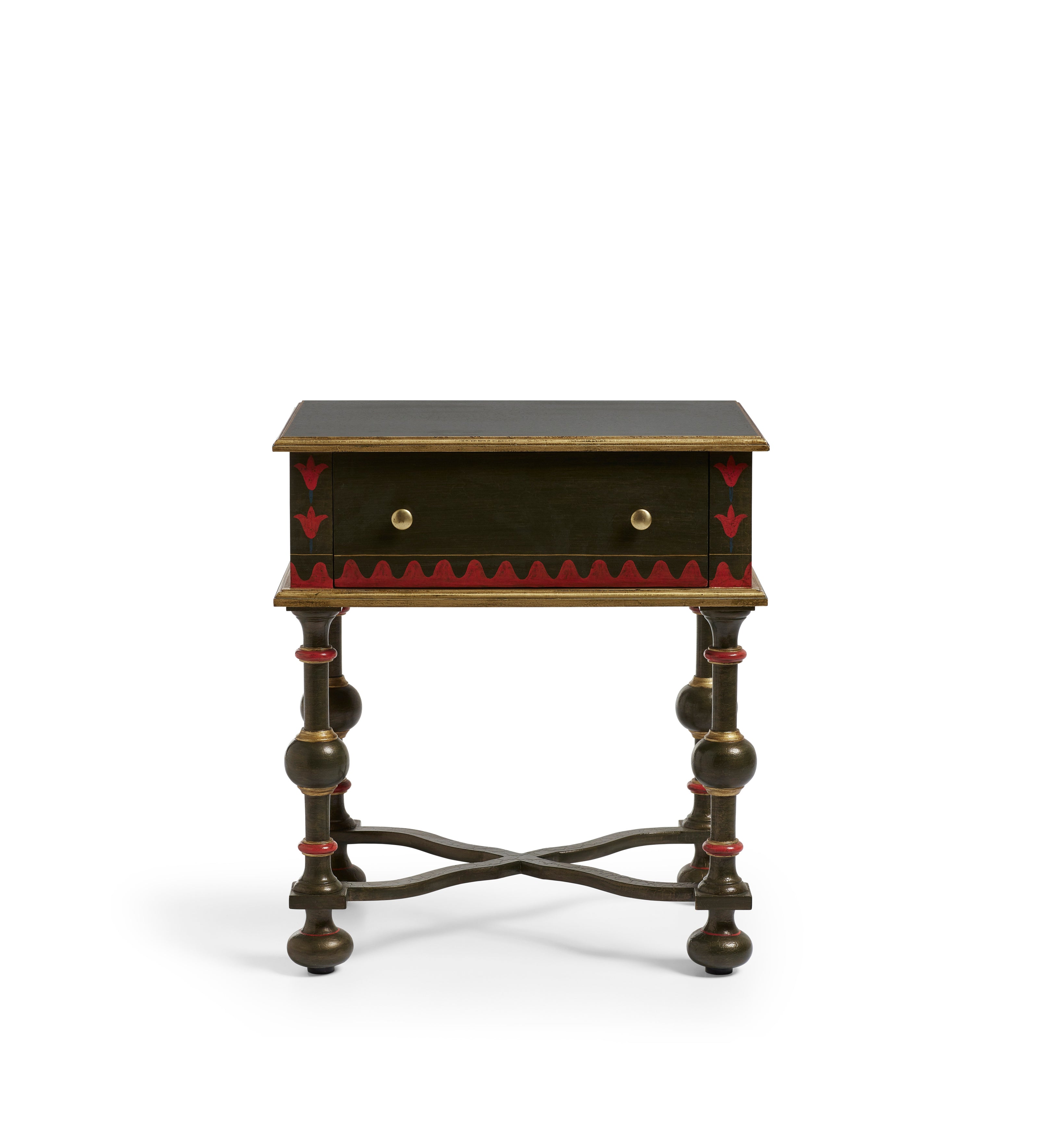 Birbal Side Table - Forest Green