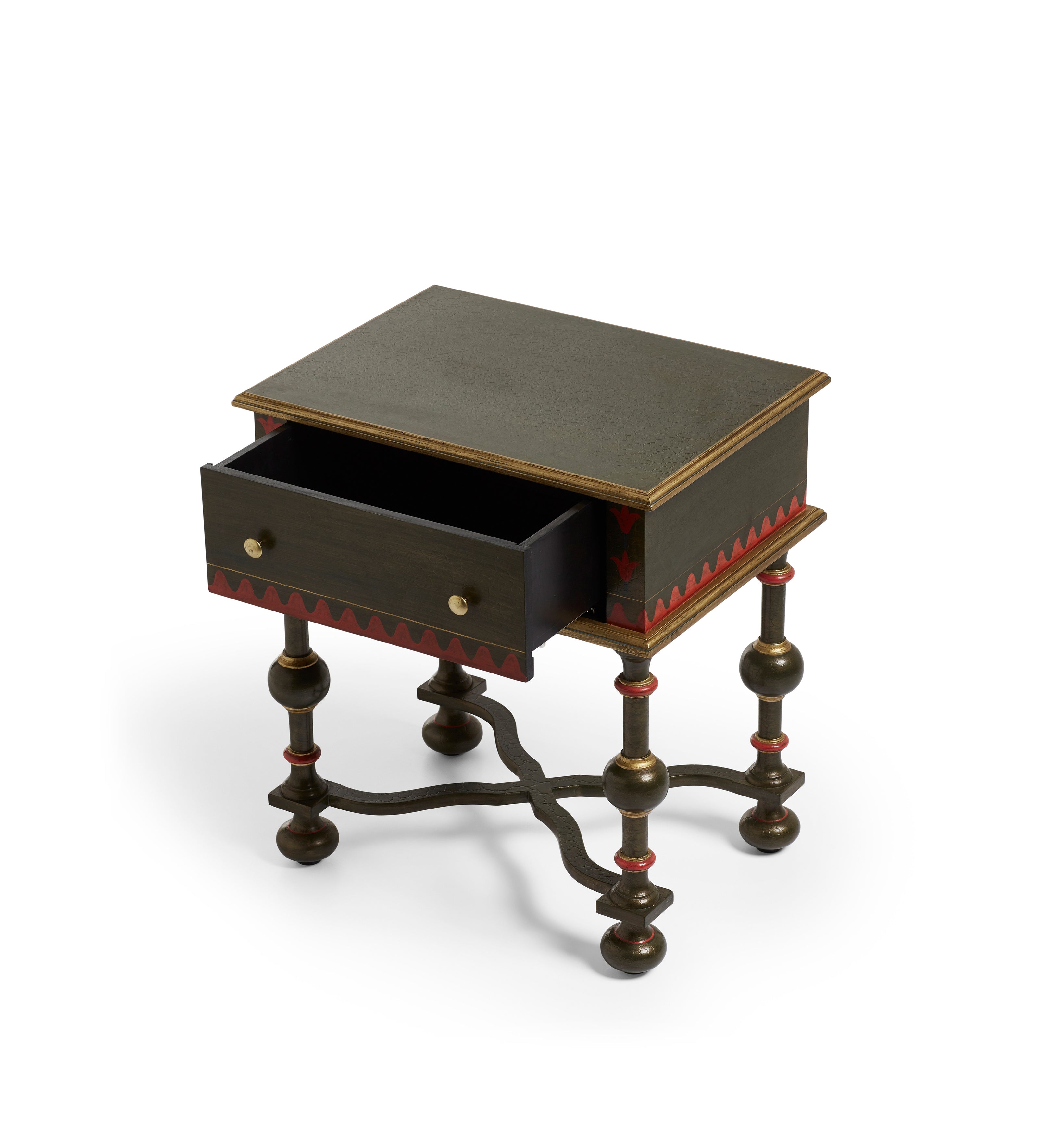 Birbal Side Table - Forest Green