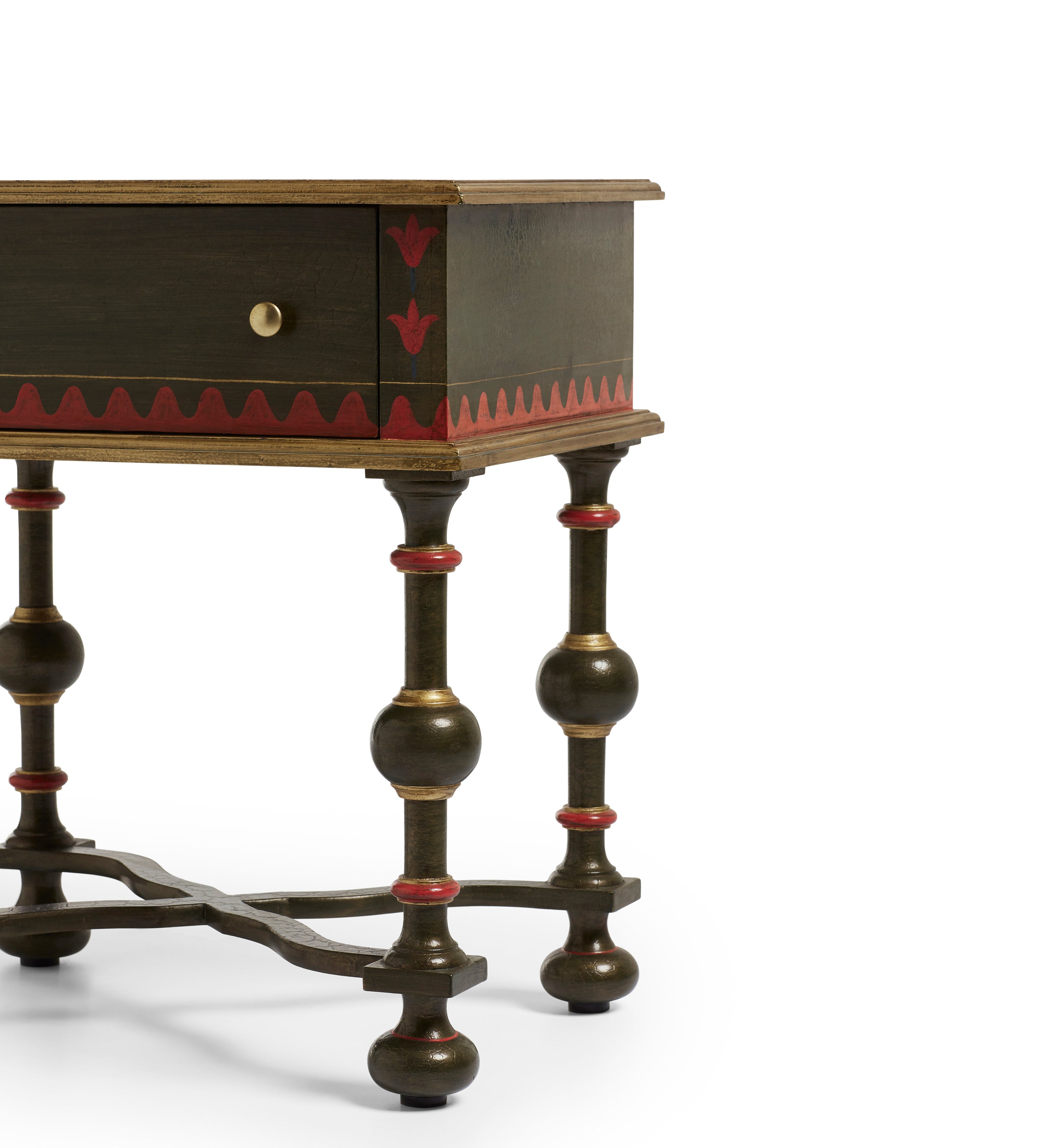 Birbal Side Table - Forest Green